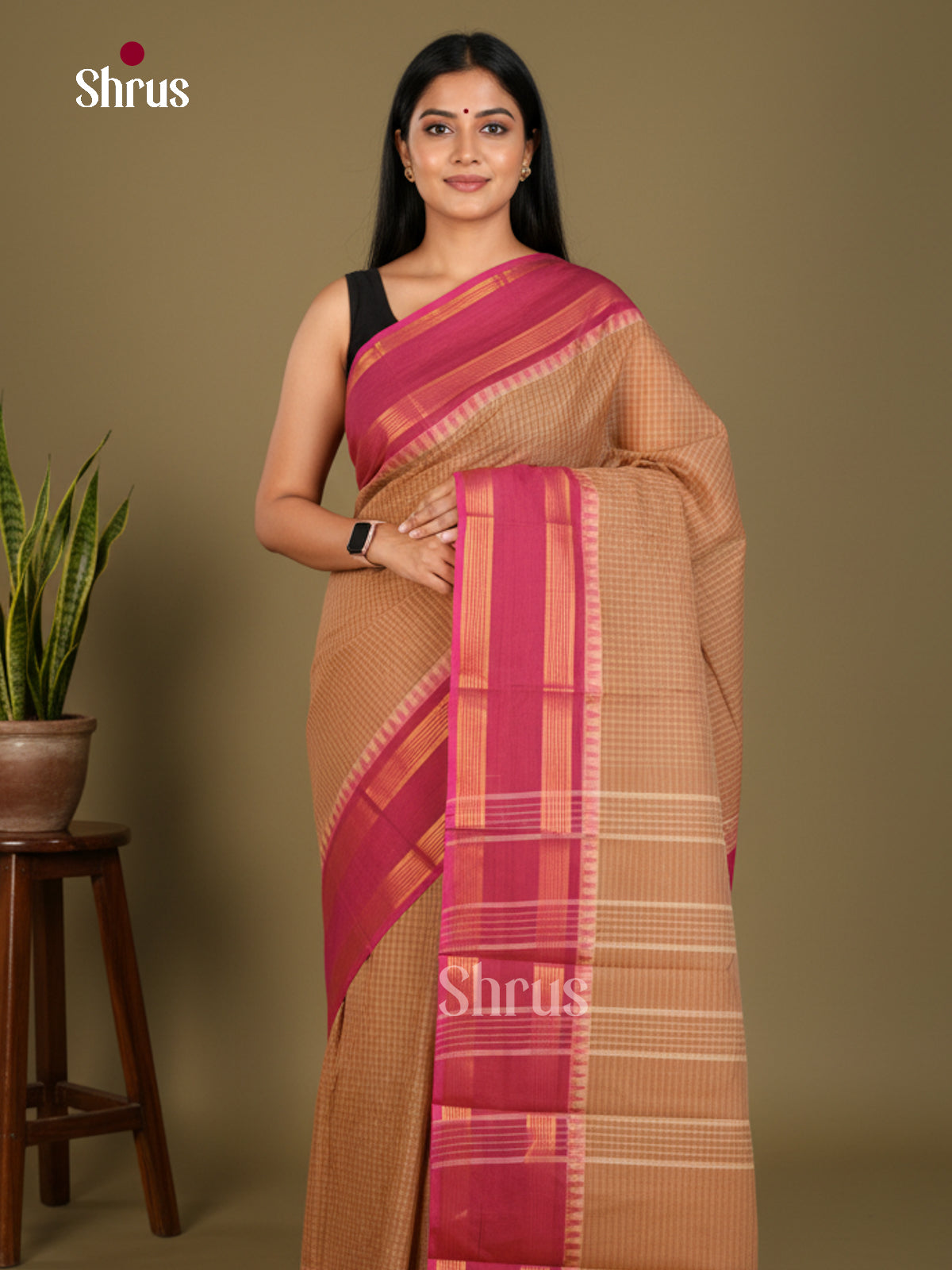 Chettinad Cotton-Without Blouse Saree - ECS04302 - Shop on Shrus.com