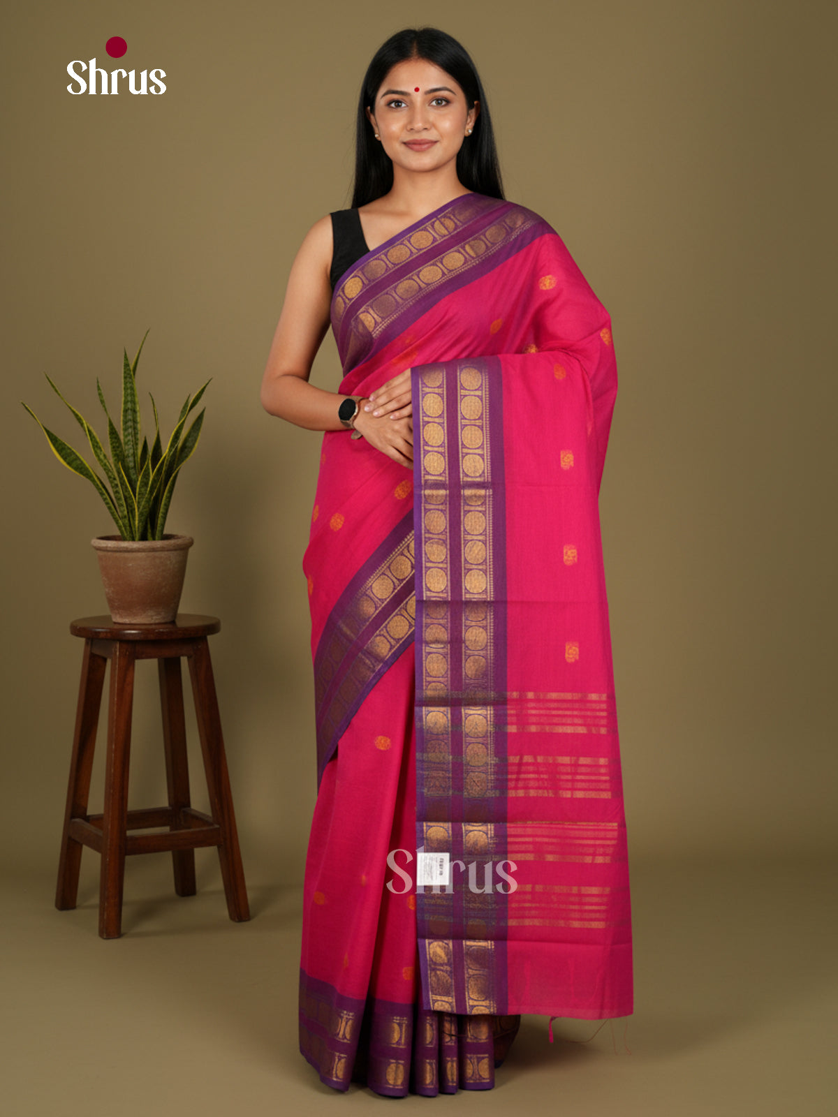 Chettinad Cotton-Without Blouse Saree - ECS04303 - Shop on Shrus.com