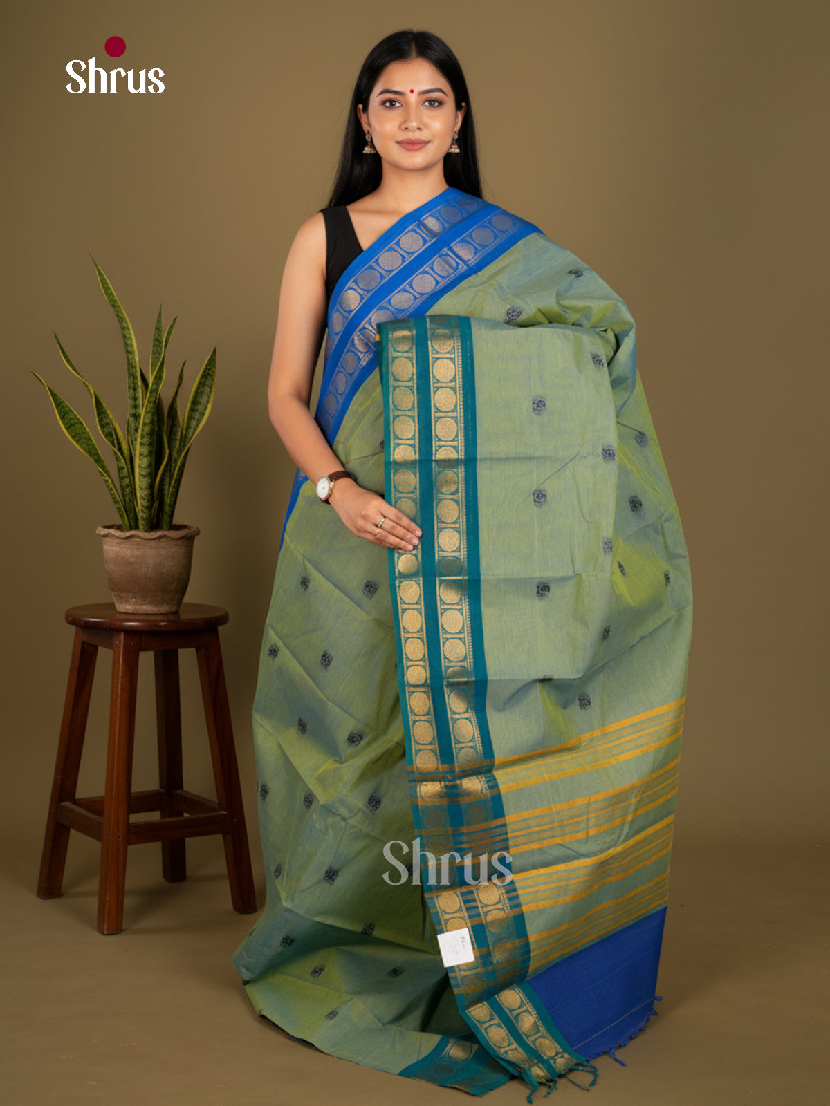 Chettinad Cotton-Without Blouse Saree - ECS04305 - Shop on Shrus.com