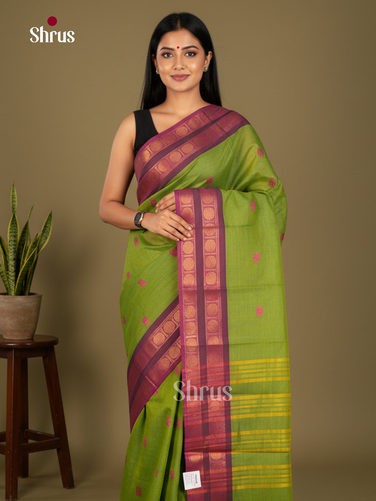 Chettinad Cotton-Without Blouse Saree - ECS04310 - Shop on Shrus.com