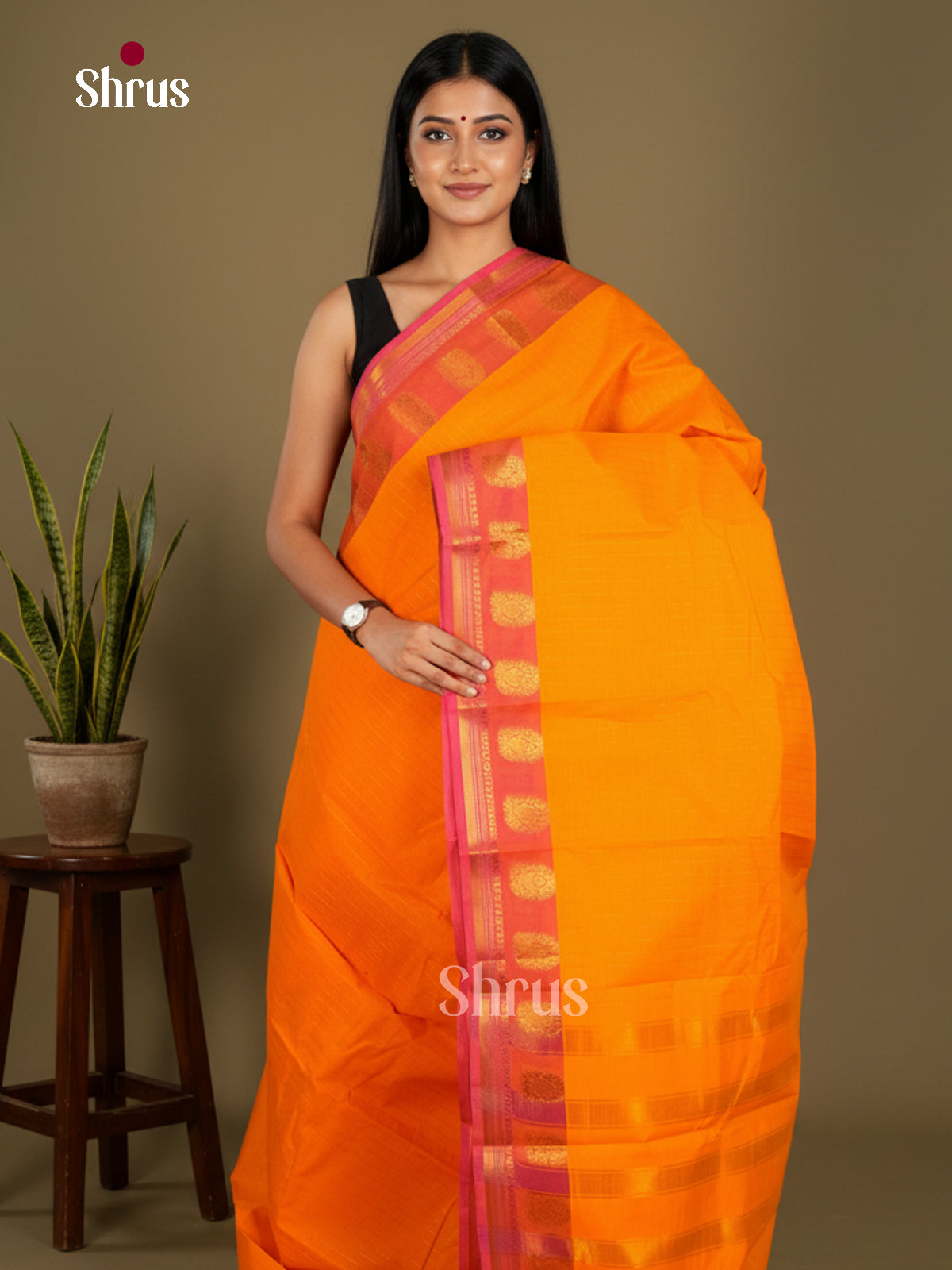 Chettinad Cotton-Without Blouse Saree - ECS04313 - Shop on Shrus.com