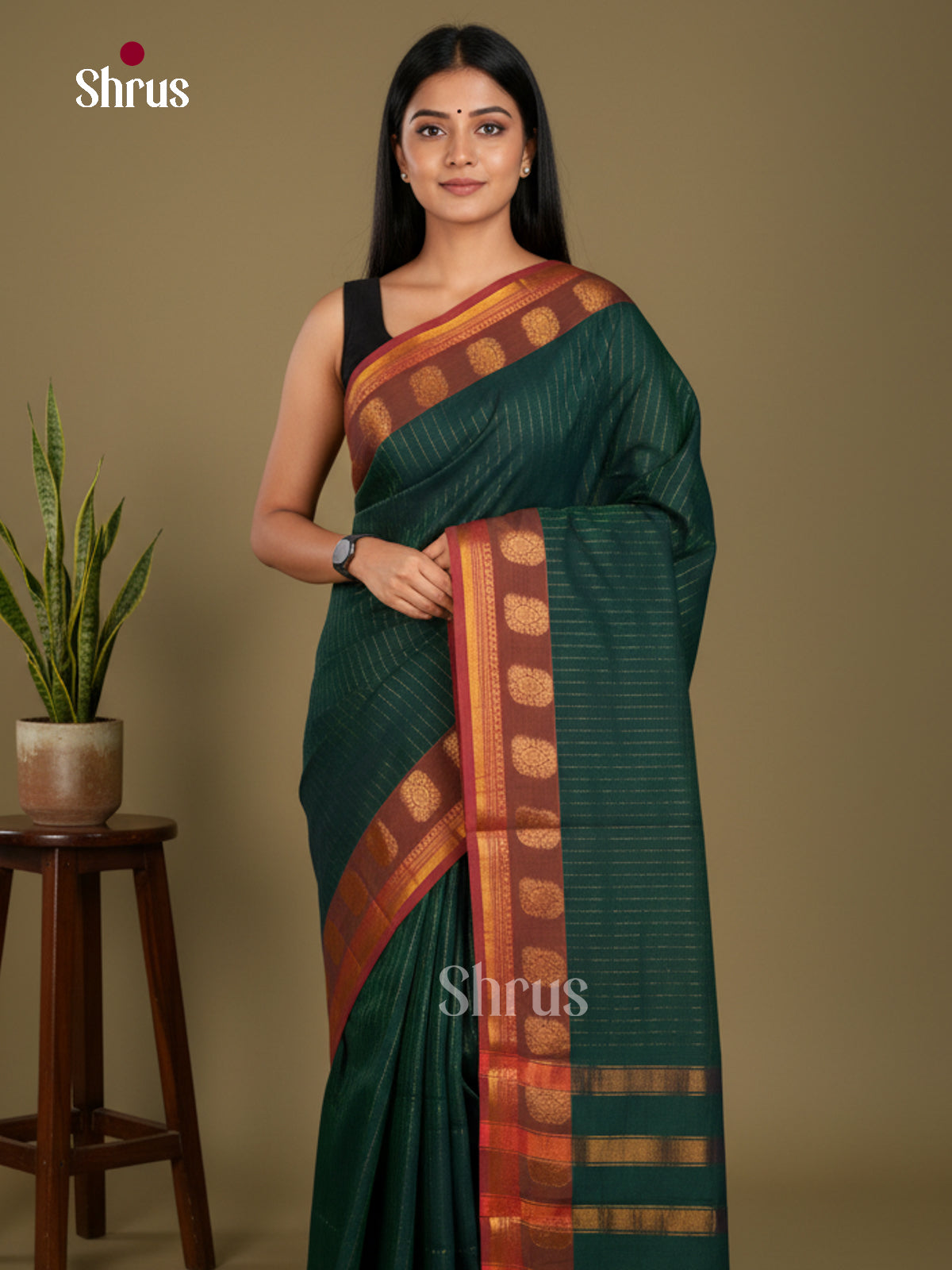 Chettinad Cotton-Without Blouse Saree - ECS04316 - Shop on Shrus.com