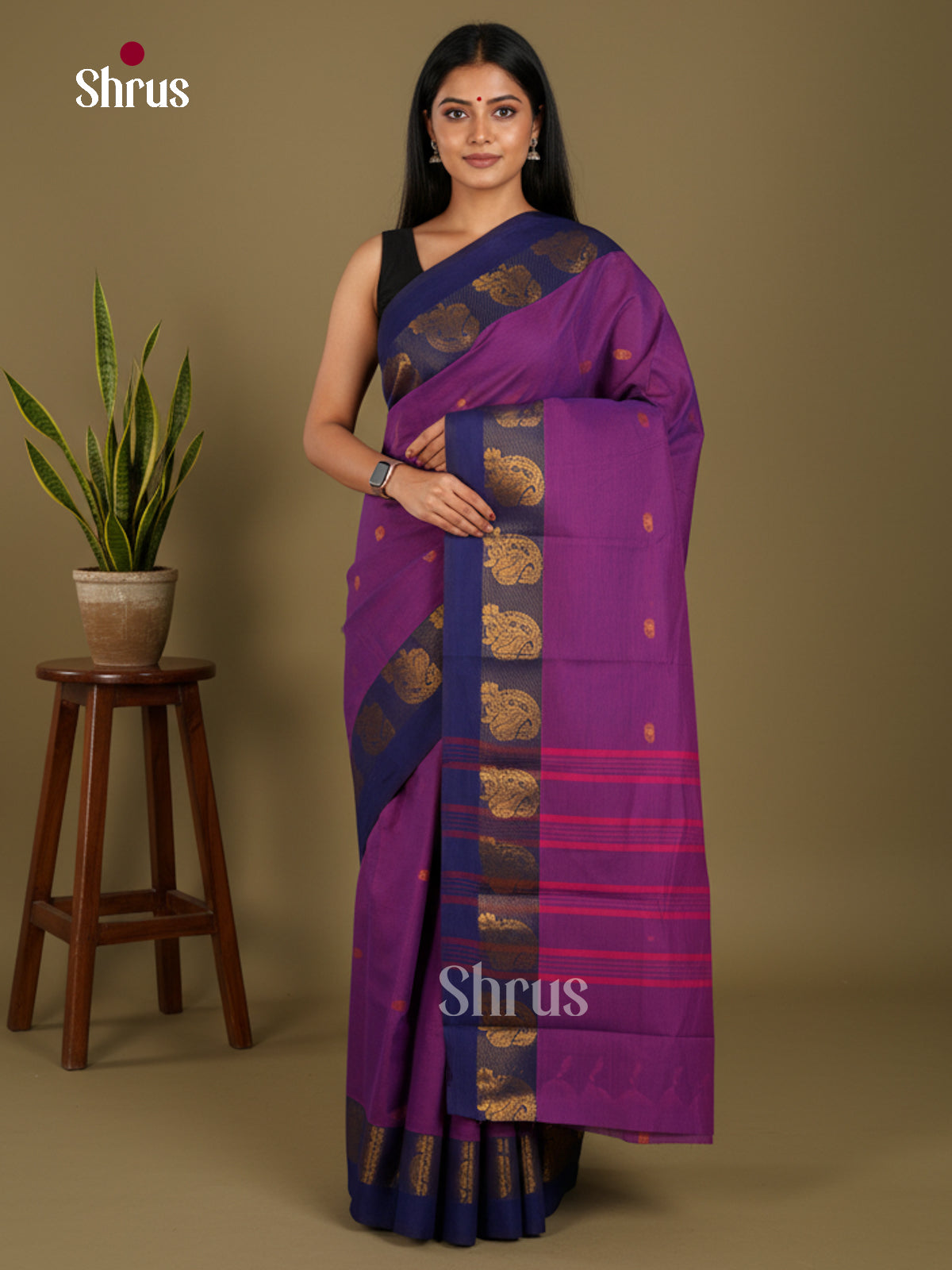 Chettinad Cotton-Without Blouse Saree - ECS04318 - Shop on Shrus.com