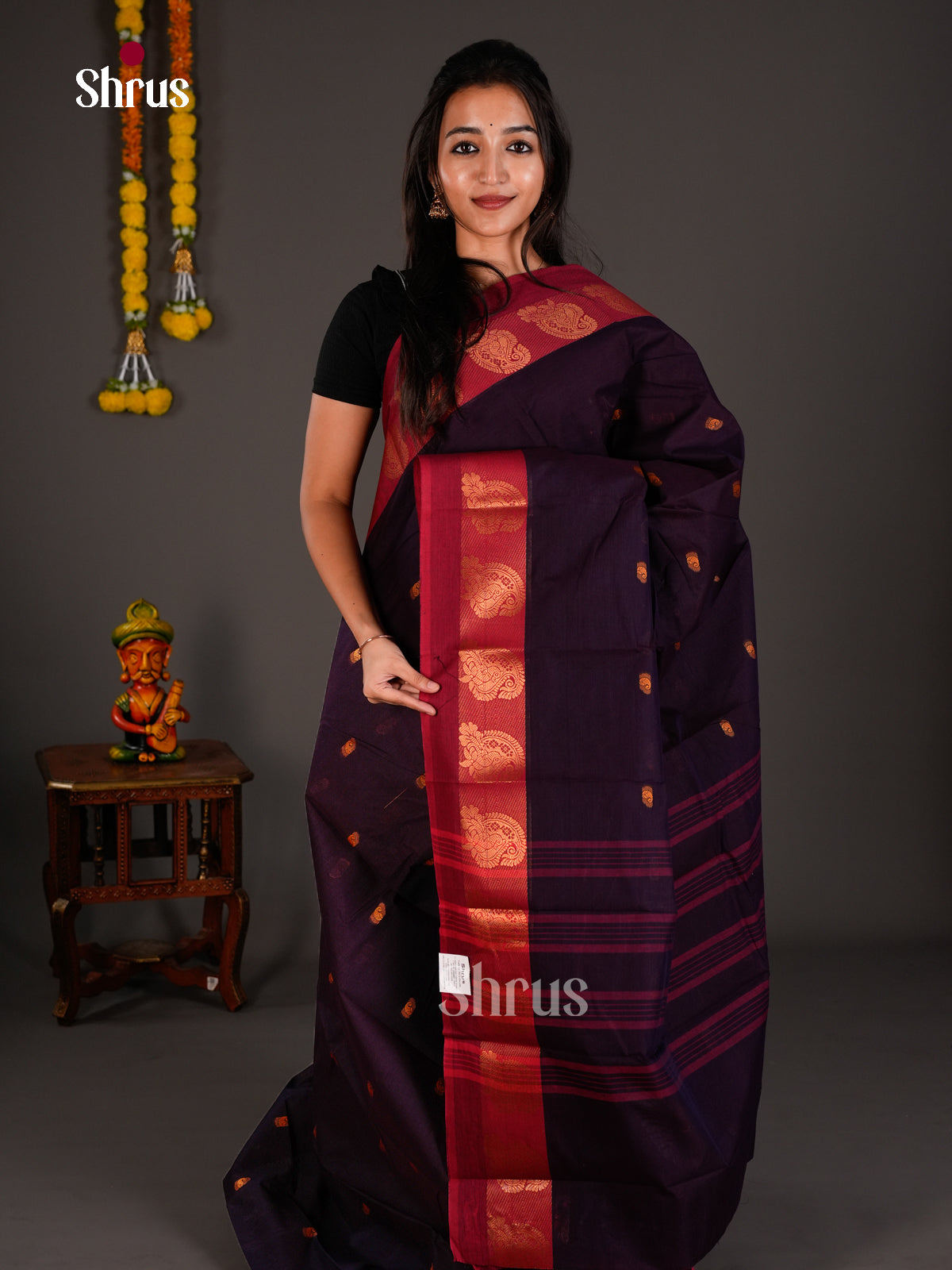 Chettinad Cotton-Without Blouse Saree - ECS04319 - Shop on Shrus.com