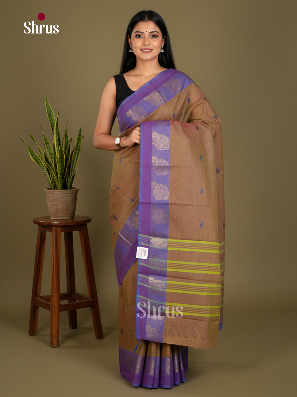 Chettinad Cotton-Without Blouse Saree - ECS04322 - Shop on Shrus.com