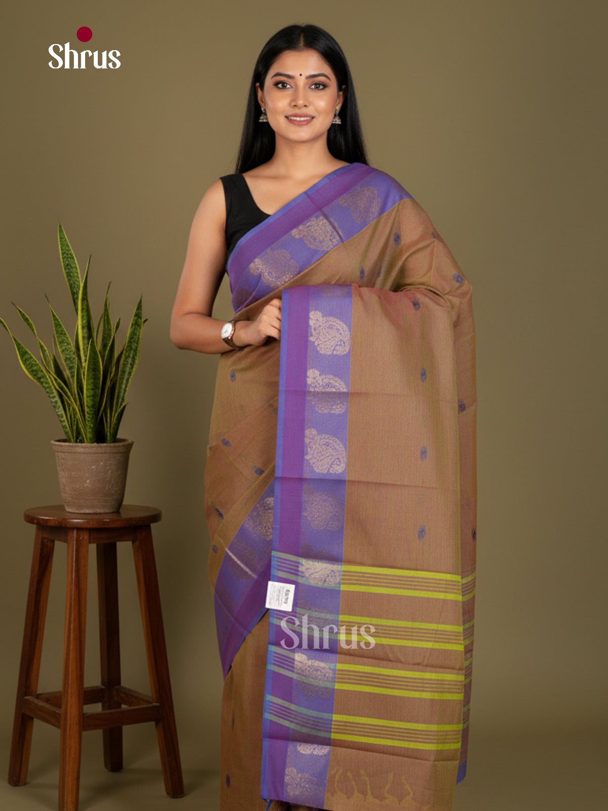 Chettinad Cotton-Without Blouse Saree - ECS04322 - Shop on Shrus.com