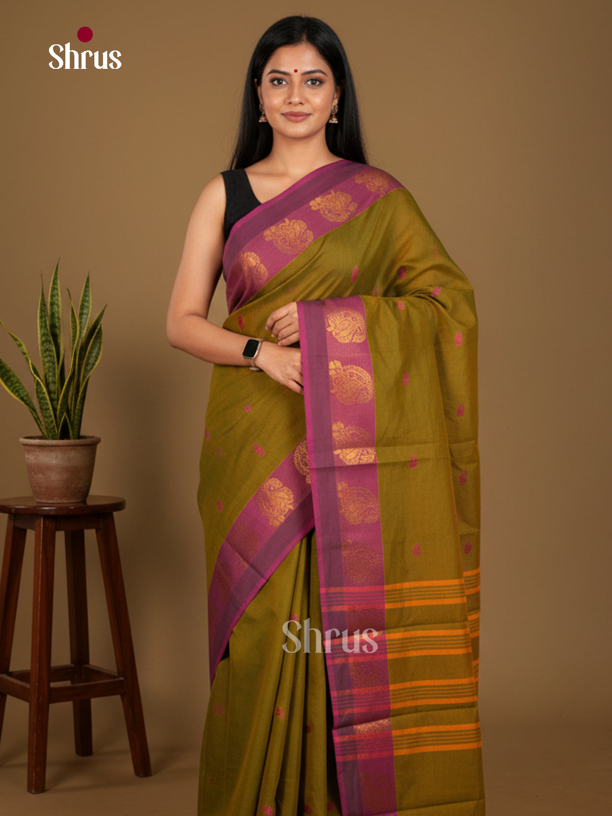 Chettinad Cotton-Without Blouse Saree - ECS04324 - Shop on Shrus.com