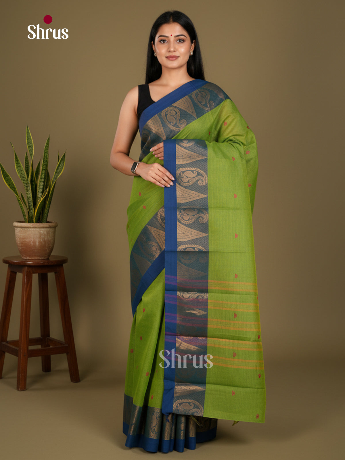 Chettinad Cotton-Without Blouse Saree - ECS04328 - Shop on Shrus.com