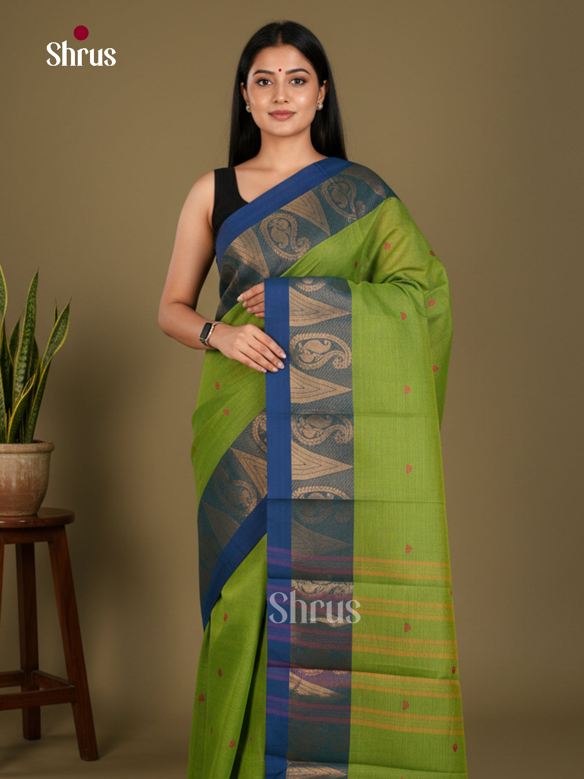 Chettinad Cotton-Without Blouse Saree - ECS04328 - Shop on Shrus.com