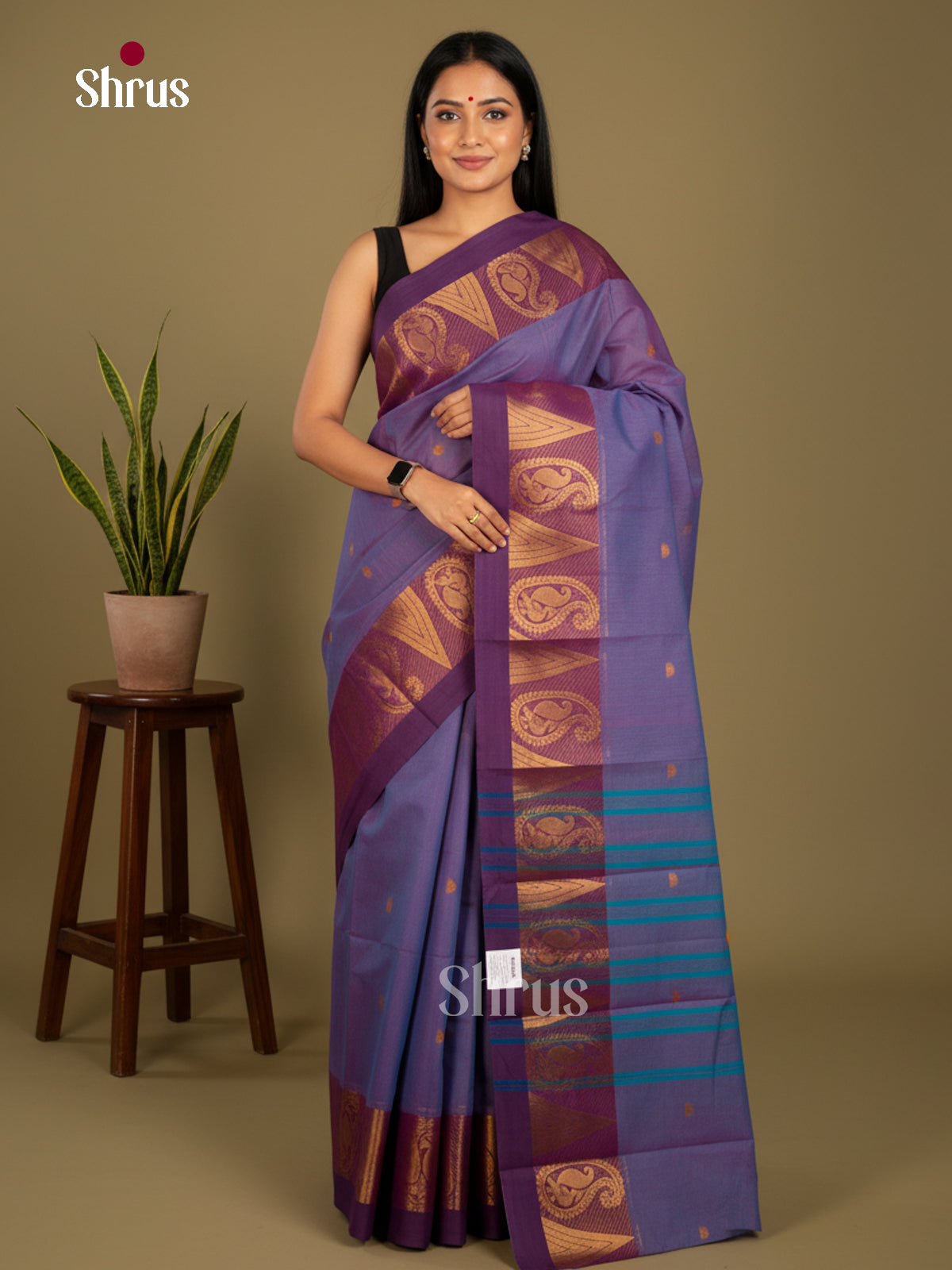 Chettinad Cotton-Without Blouse Saree - ECS04330 - Shop on Shrus.com