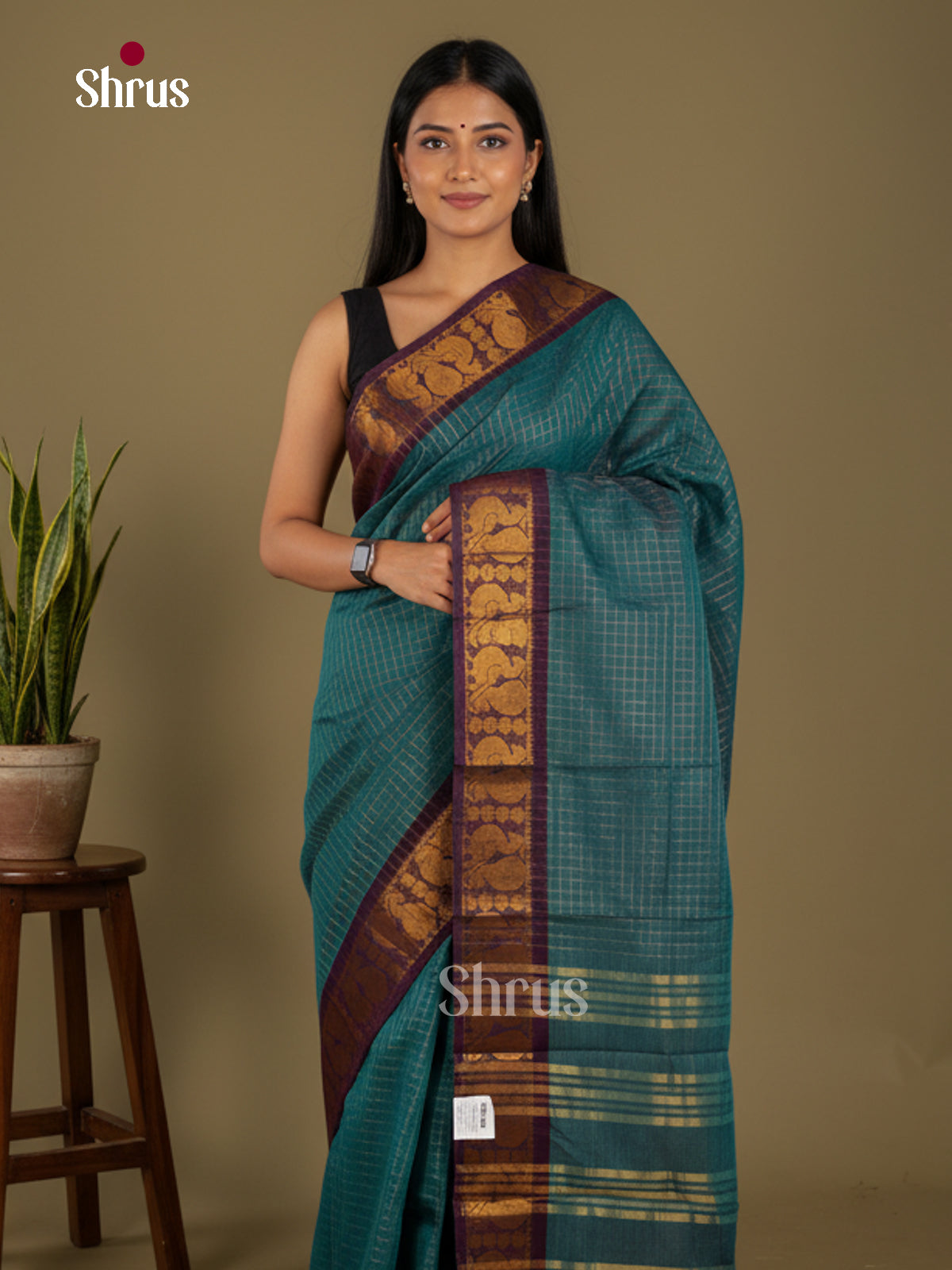 Sungudi Cotton Saree - ECS04334 - Shop on Shrus.com