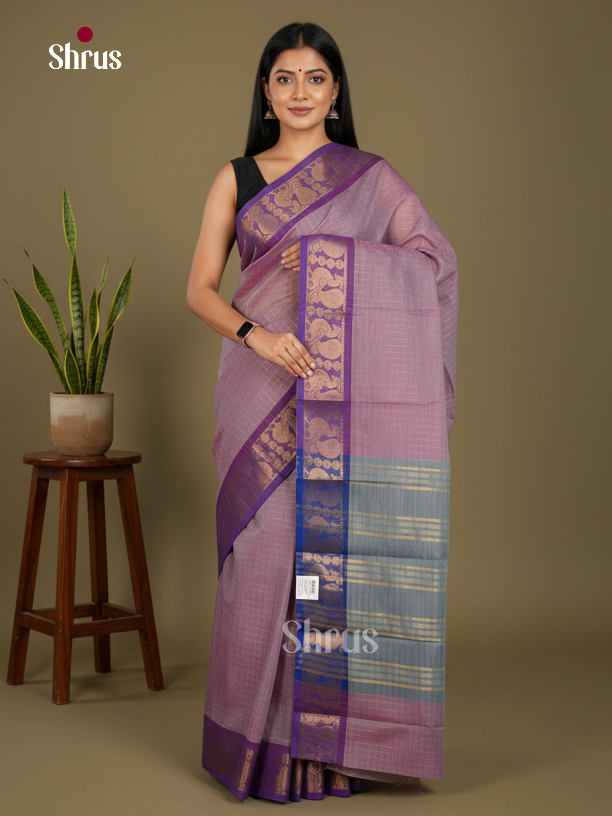 Sungudi Cotton Saree - ECS04346 - Shop on Shrus.com