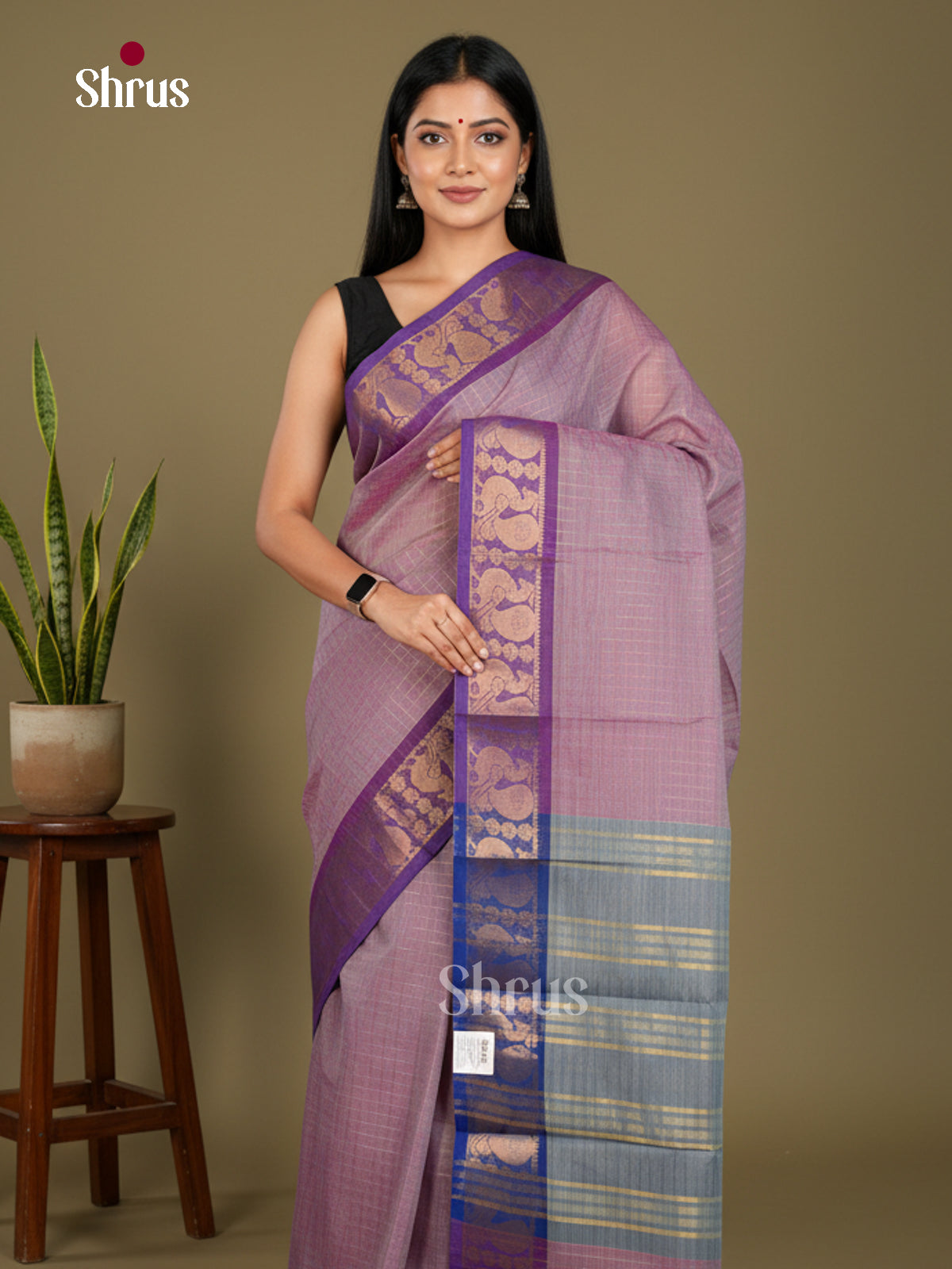 Sungudi Cotton Saree - ECS04346 - Shop on Shrus.com