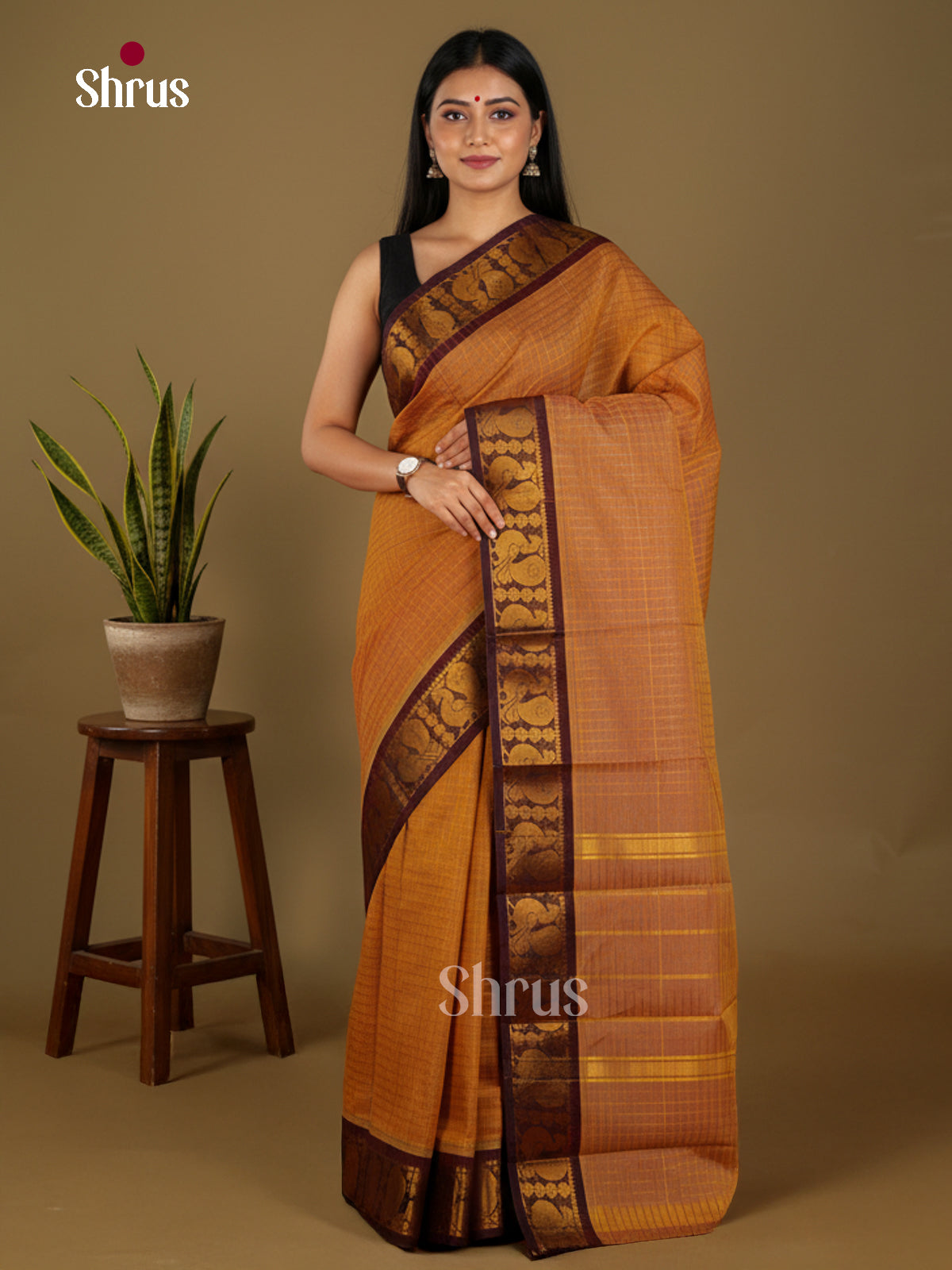 Sungudi Cotton Saree - ECS04347 - Shop on Shrus.com