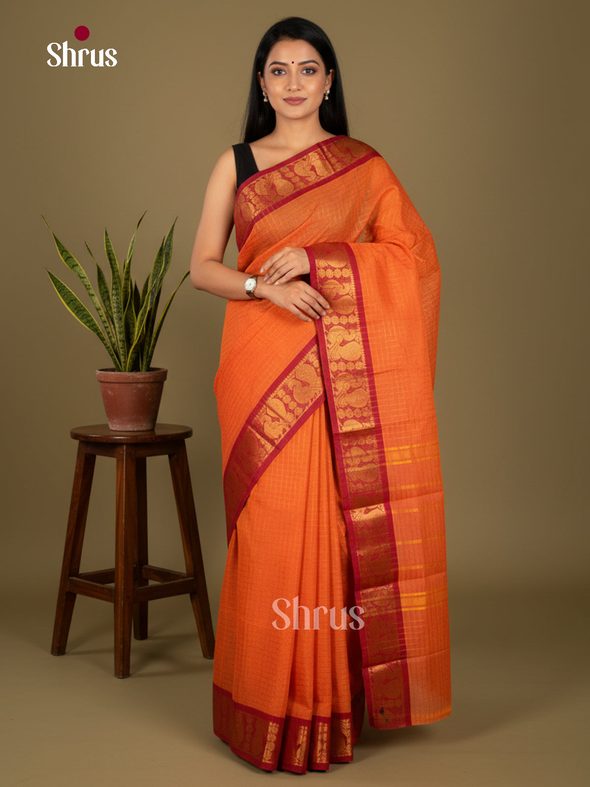 Sungudi Cotton Saree - ECS04350 - Shop on Shrus.com