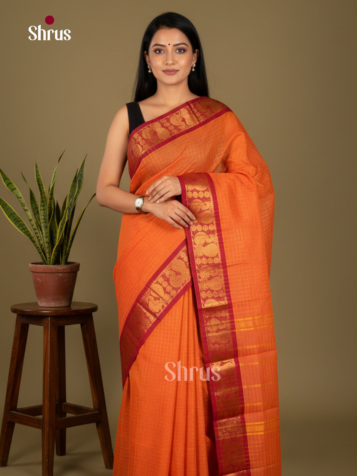 Sungudi Cotton Saree - ECS04350 - Shop on Shrus.com