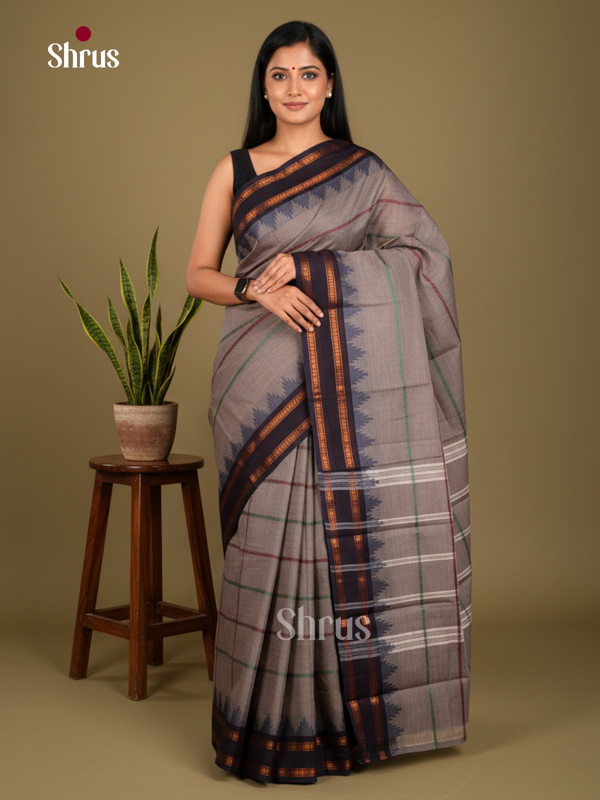 Chettinad Cotton-Without Blouse Saree - ECS04353 - Shop on Shrus.com