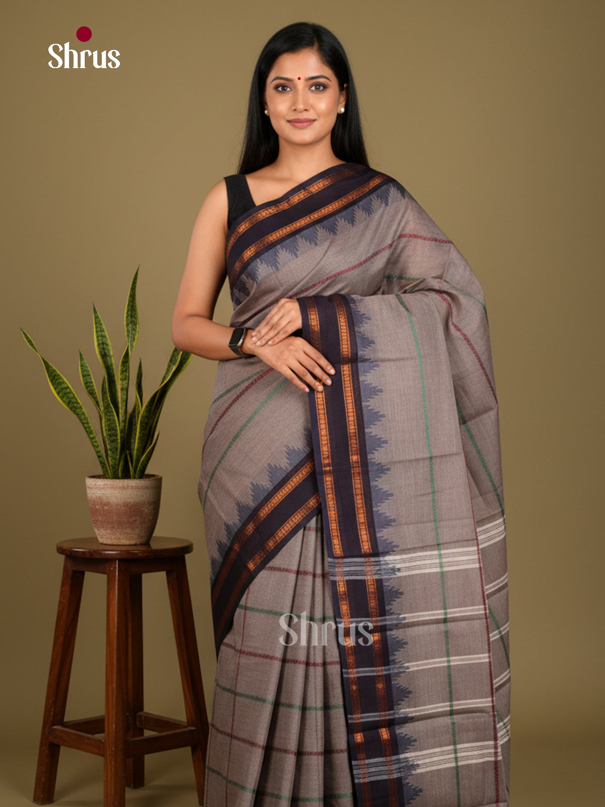 Chettinad Cotton-Without Blouse Saree - ECS04353 - Shop on Shrus.com