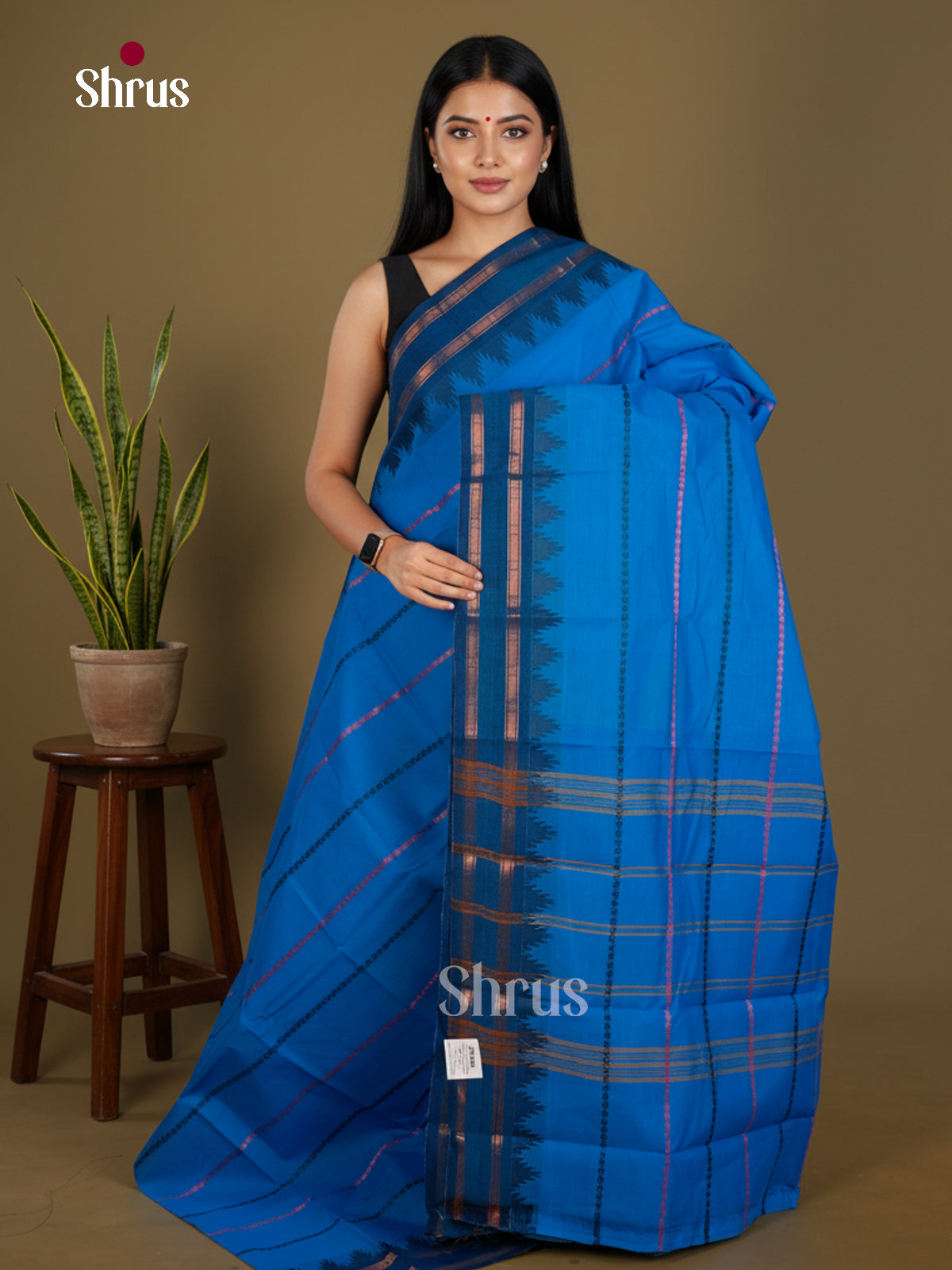 Chettinad Cotton-Without Blouse Saree - ECS04354 - Shop on Shrus.com