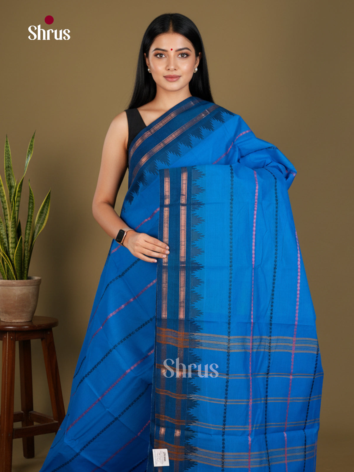 Chettinad Cotton-Without Blouse Saree - ECS04354 - Shop on Shrus.com
