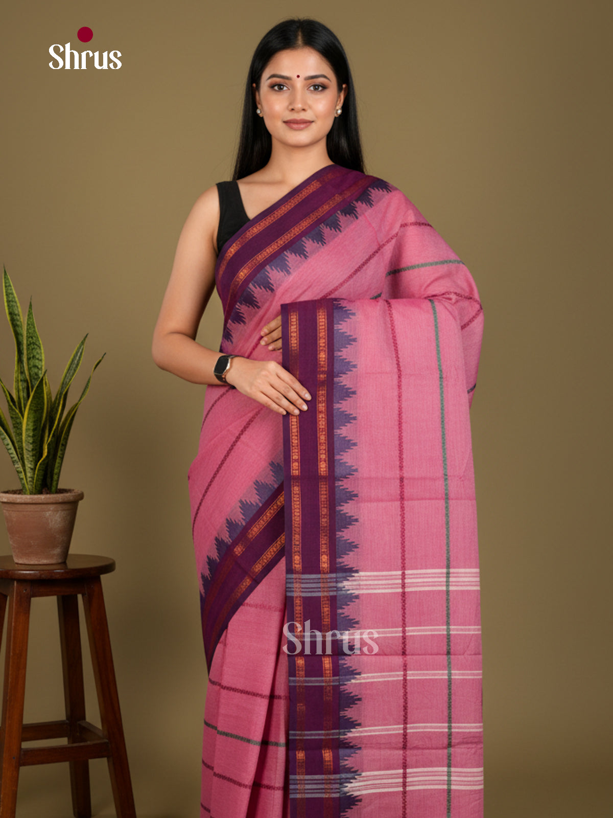 Chettinad Cotton-Without Blouse Saree - ECS04355 - Shop on Shrus.com
