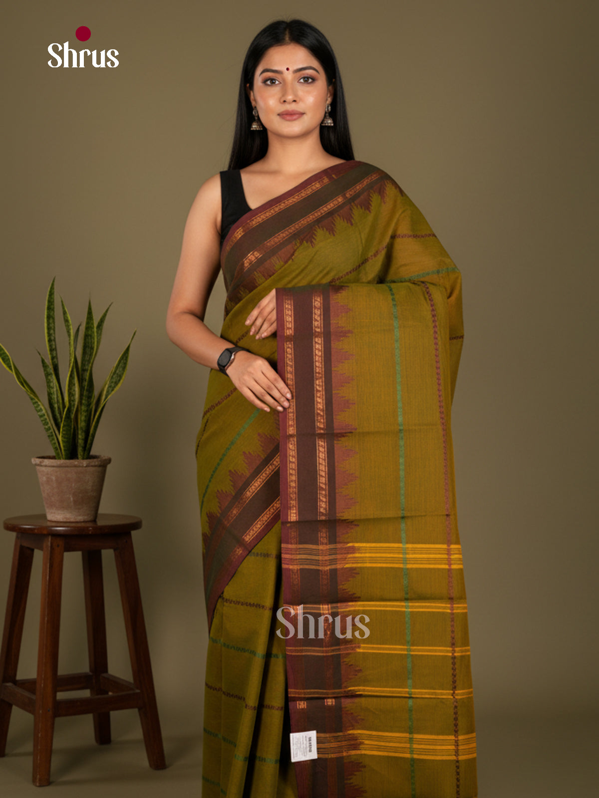 Chettinad Cotton-Without Blouse Saree - ECS04357 - Shop on Shrus.com