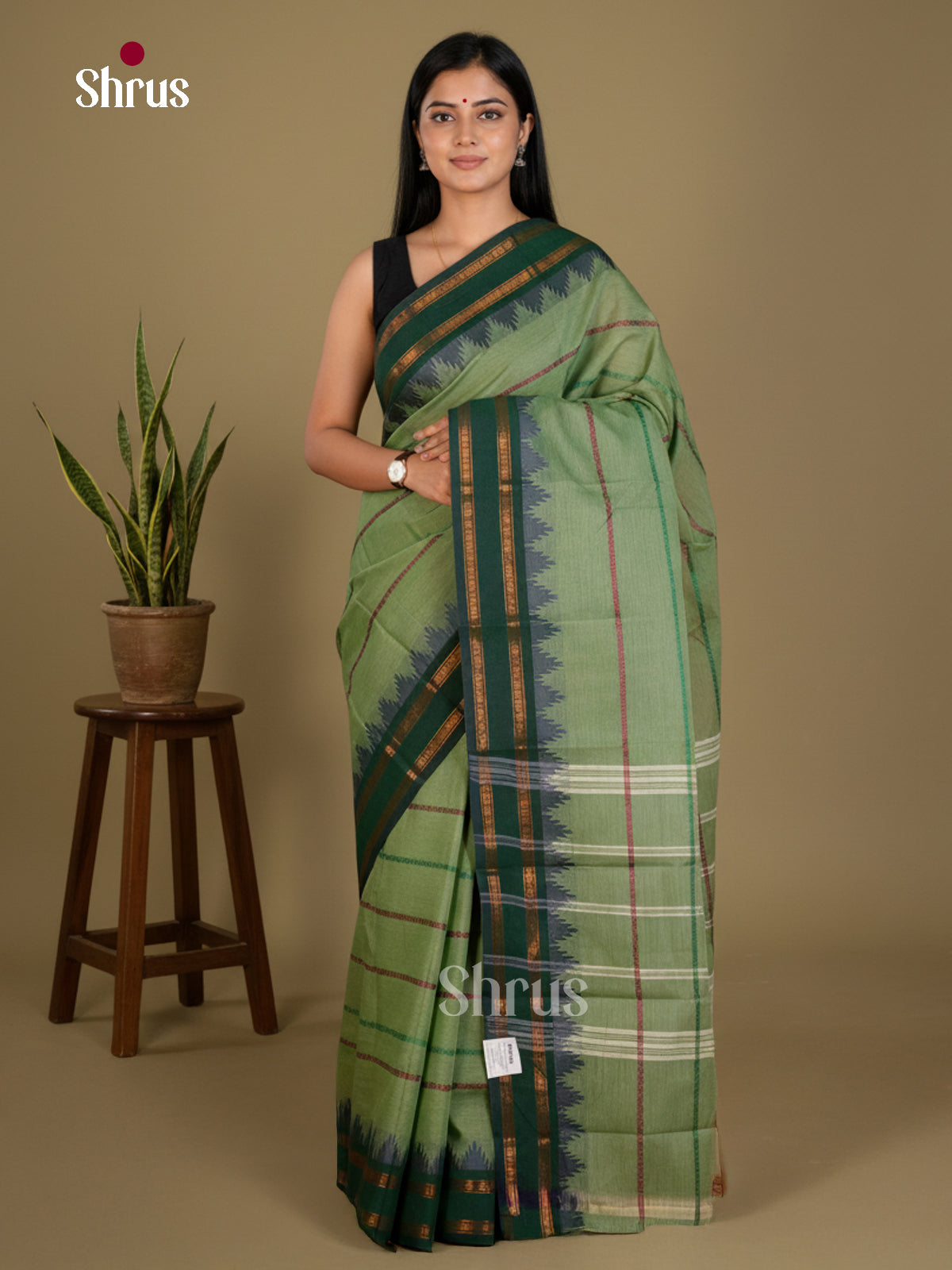 Chettinad Cotton-Without Blouse Saree - ECS04360 - Shop on Shrus.com