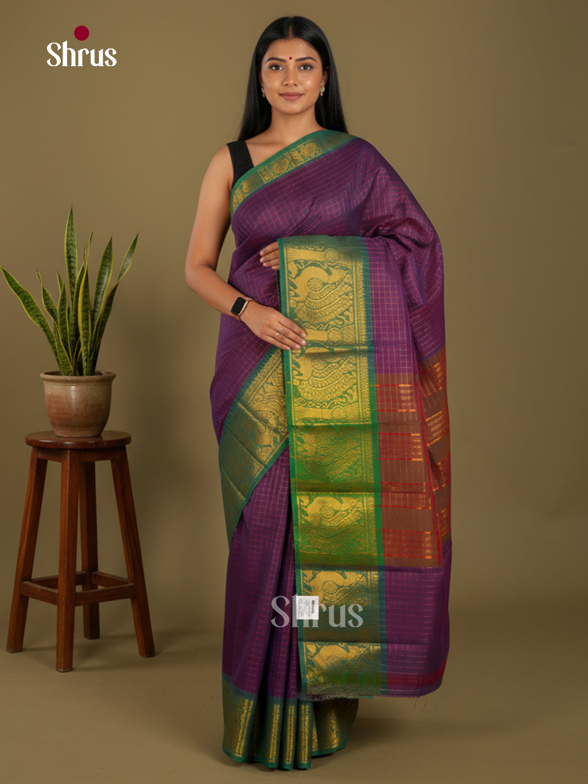 Chettinad Cotton-Without Blouse Saree - ECS04362 - Shop on Shrus.com