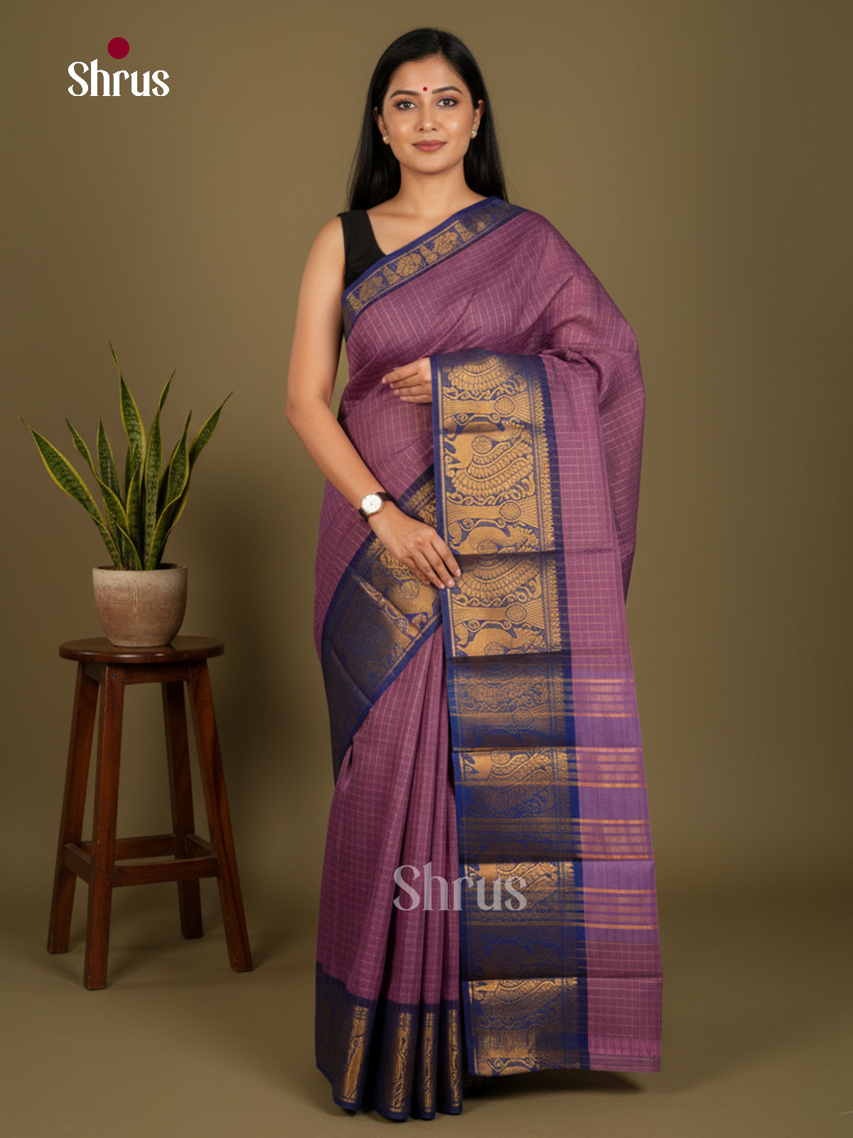 Chettinad Cotton-Without Blouse Saree - ECS04368 - Shop on Shrus.com