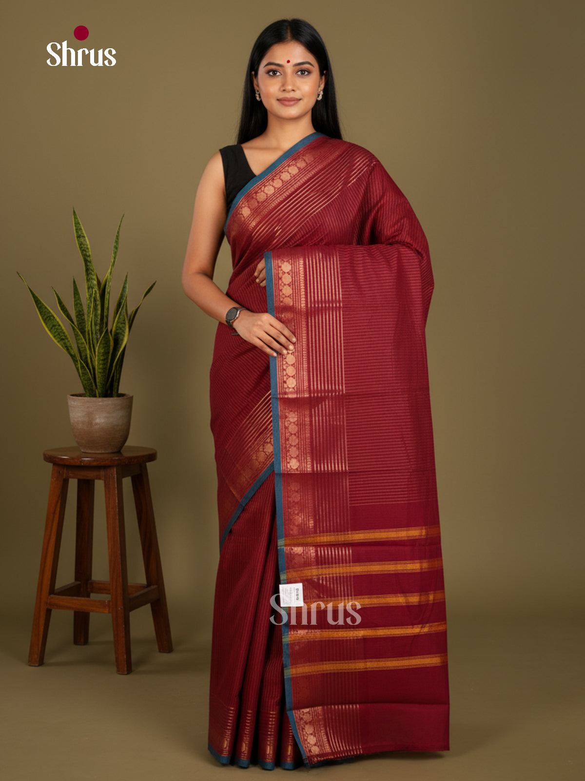 Chettinad Cotton-Without Blouse Saree - ECS04372 - Shop on Shrus.com