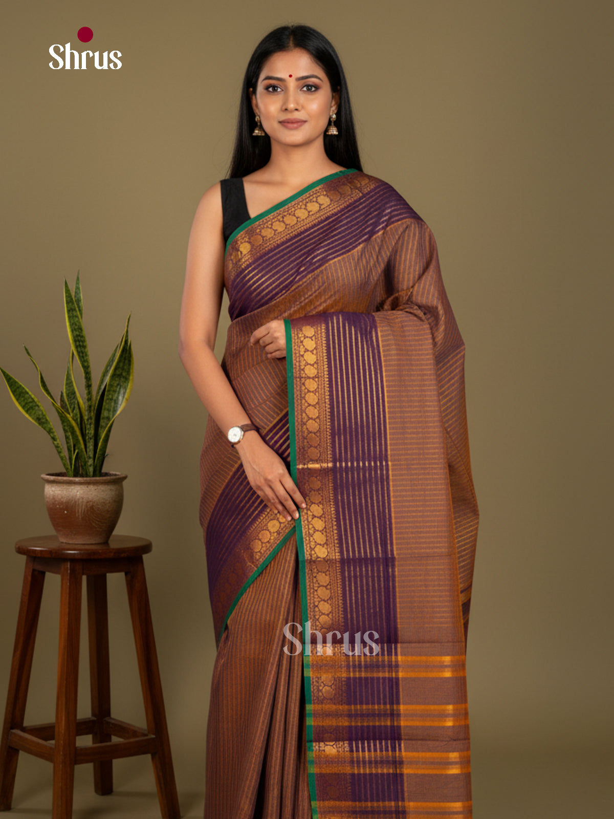 Chettinad Cotton-Without Blouse Saree - ECS04376 - Shop on Shrus.com