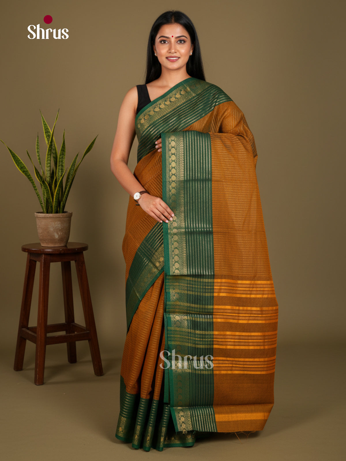 Chettinad Cotton-Without Blouse Saree - ECS04378 - Shop on Shrus.com