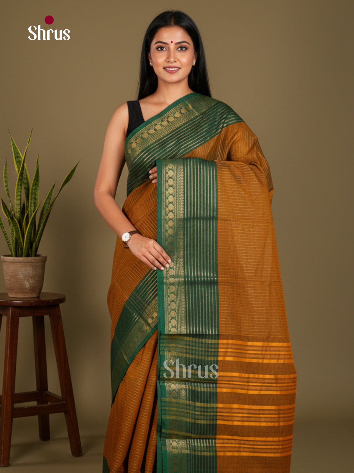 Chettinad Cotton-Without Blouse Saree - ECS04378 - Shop on Shrus.com