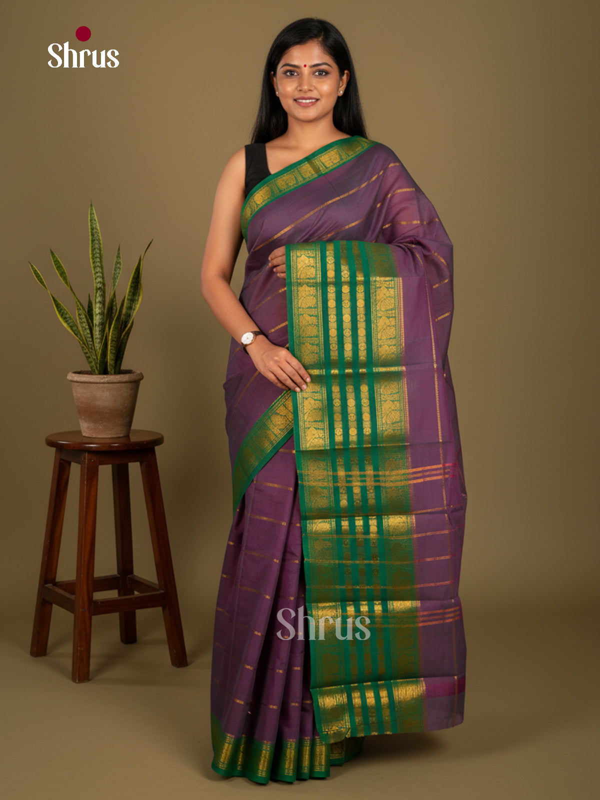Chettinad Cotton-Without Blouse Saree - ECS04381 - Shop on Shrus.com