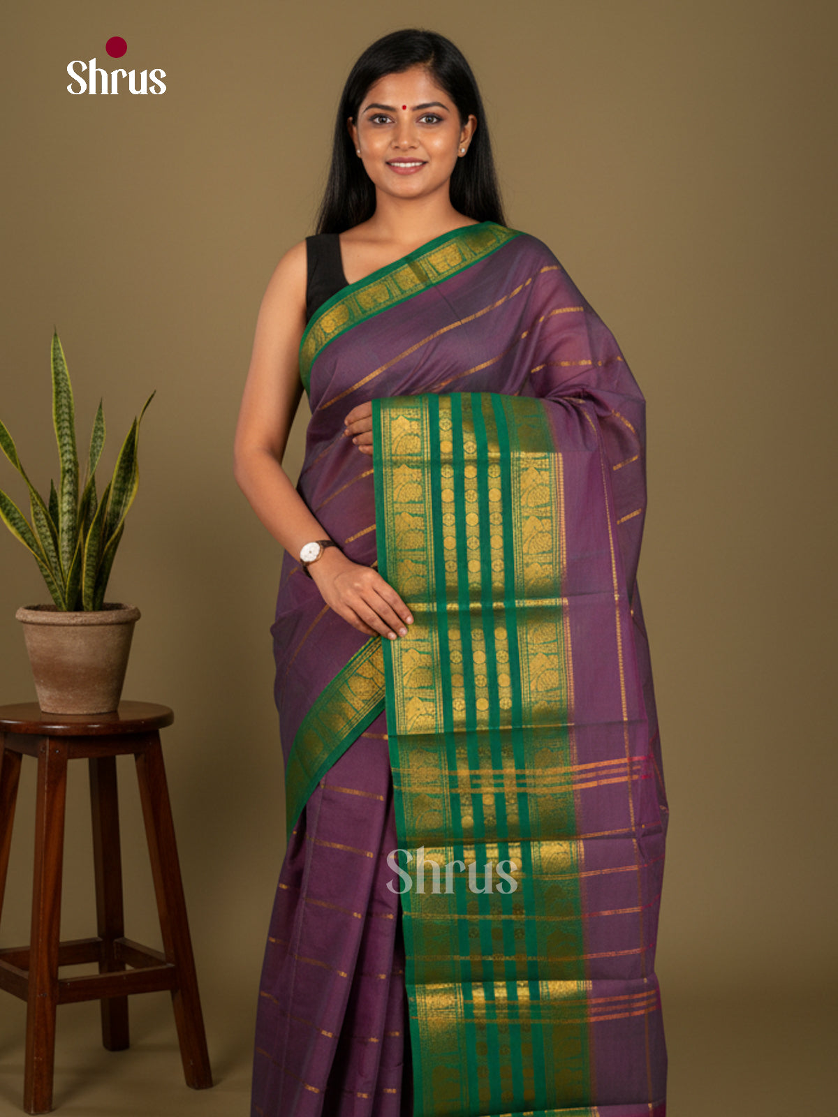 Chettinad Cotton-Without Blouse Saree - ECS04381 - Shop on Shrus.com