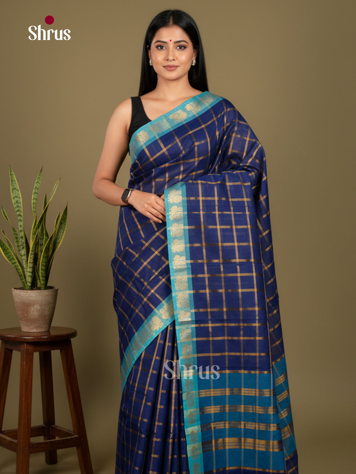 Chettinad Cotton-Without Blouse Saree - ECS04383 - Shop on Shrus.com
