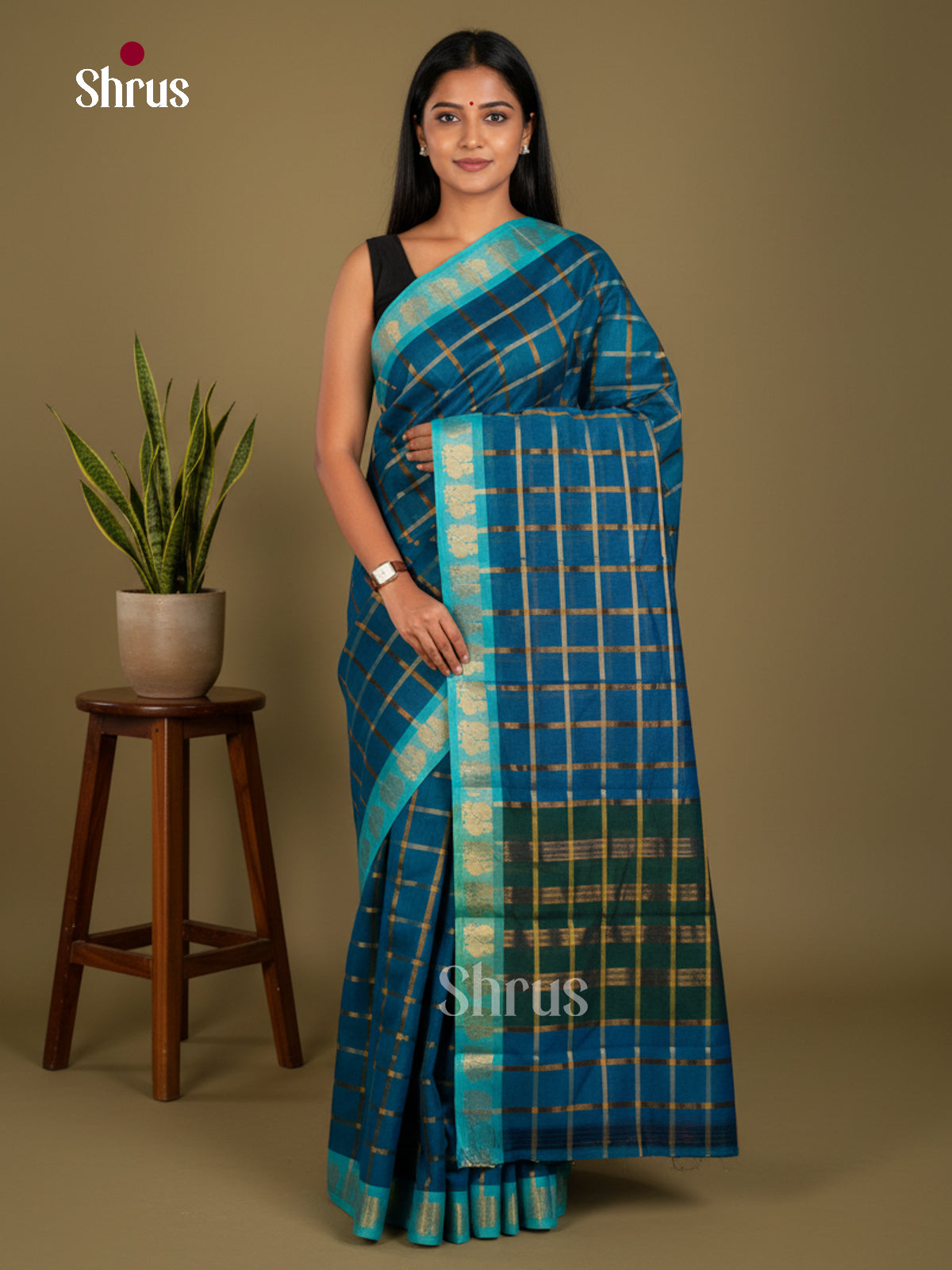 Chettinad Cotton-Without Blouse Saree - ECS04385 - Shop on Shrus.com