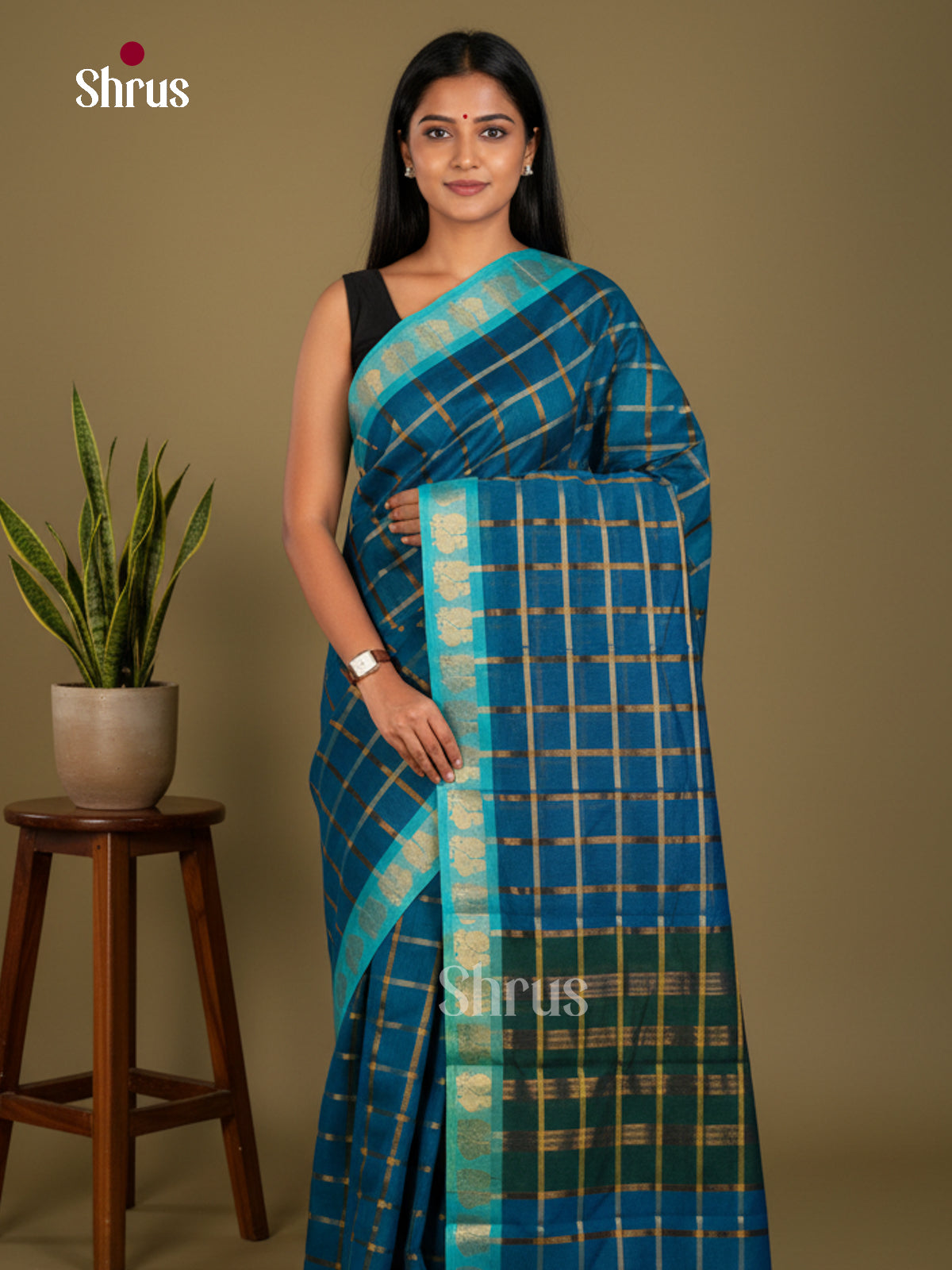 Chettinad Cotton-Without Blouse Saree - ECS04385 - Shop on Shrus.com