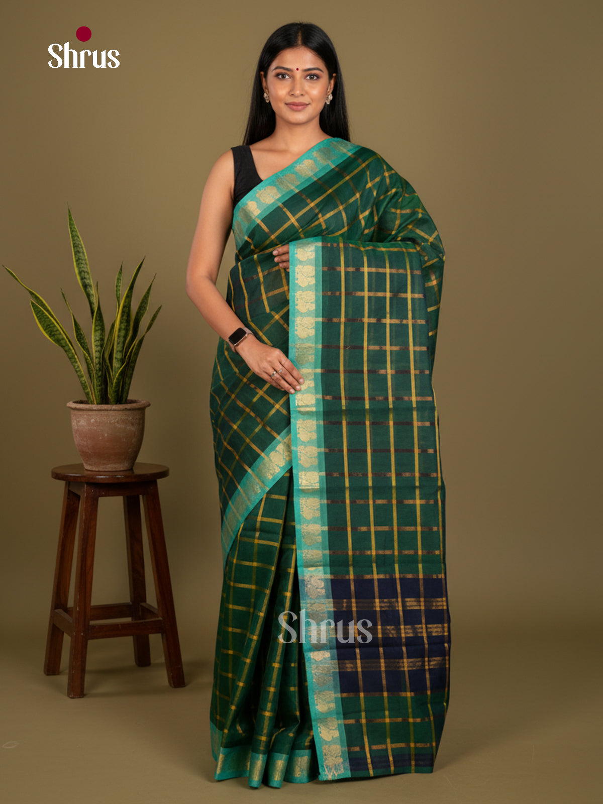 Chettinad Cotton-Without Blouse Saree - ECS04387 - Shop on Shrus.com