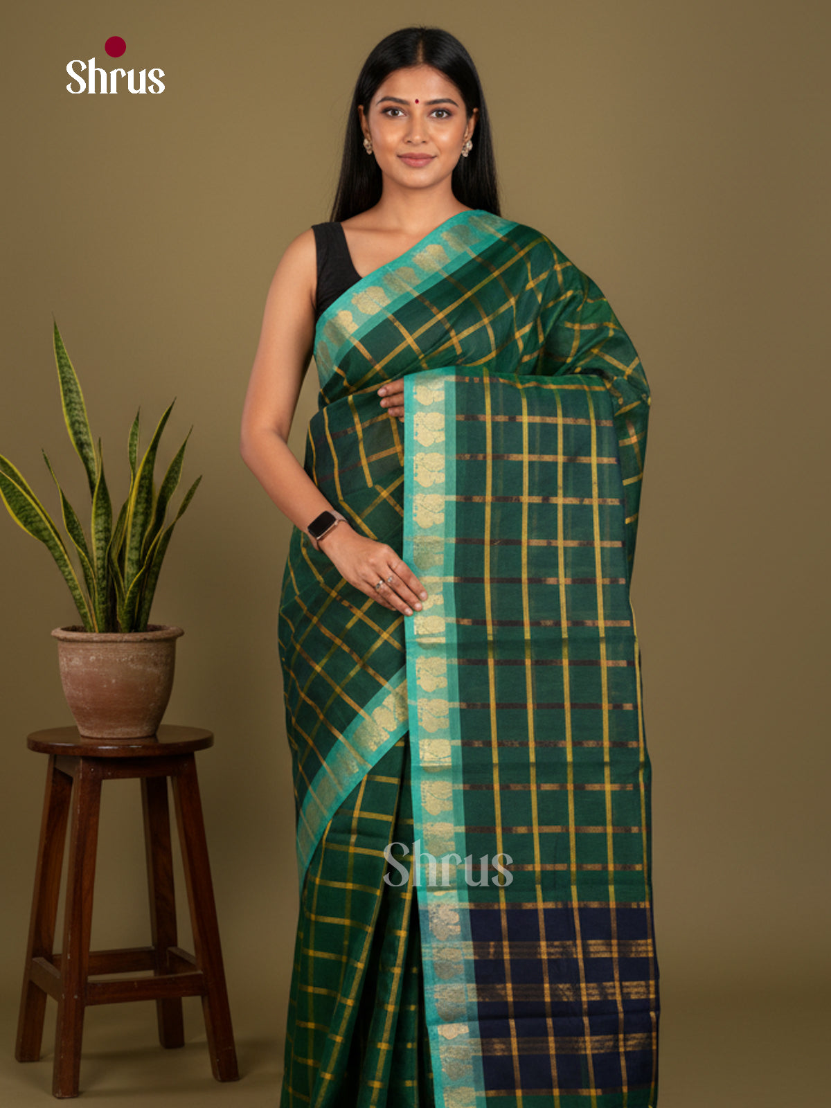 Chettinad Cotton-Without Blouse Saree - ECS04387 - Shop on Shrus.com