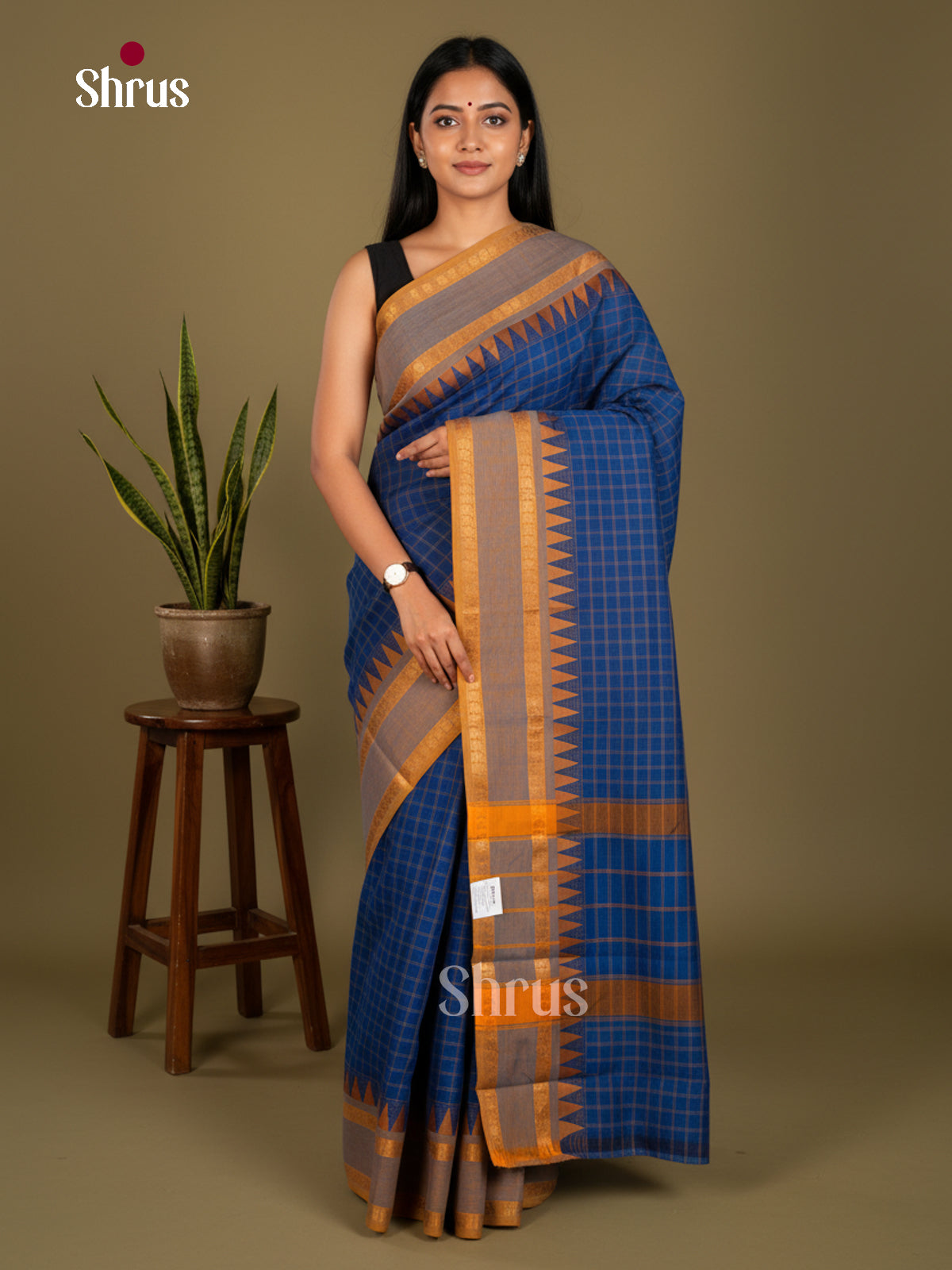 Chettinad Cotton-Without Blouse Saree - ECS04389 - Shop on Shrus.com