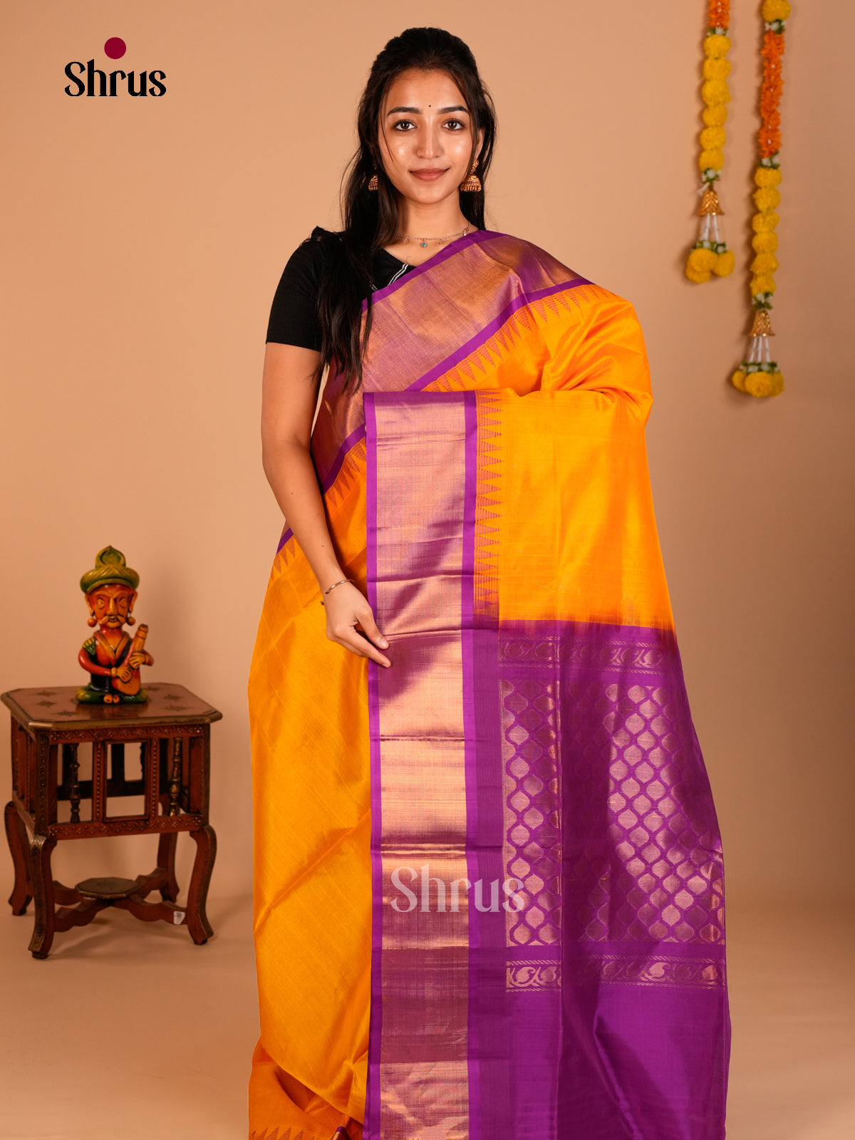 Silk Cotton Saree - ECS05004 - Shop on Shrus.com