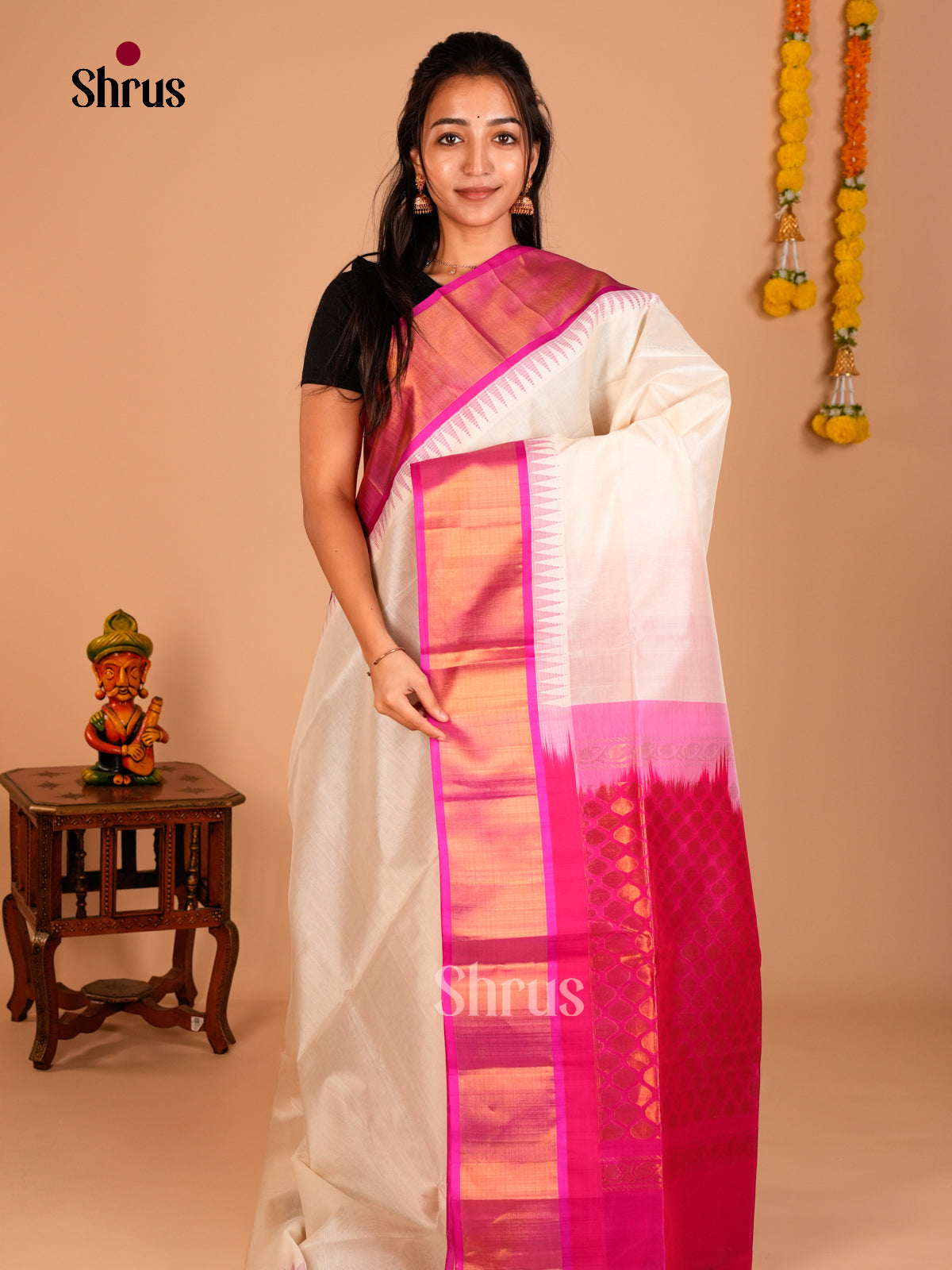 Silk Cotton Saree - ECS05005 - Shop on Shrus.com
