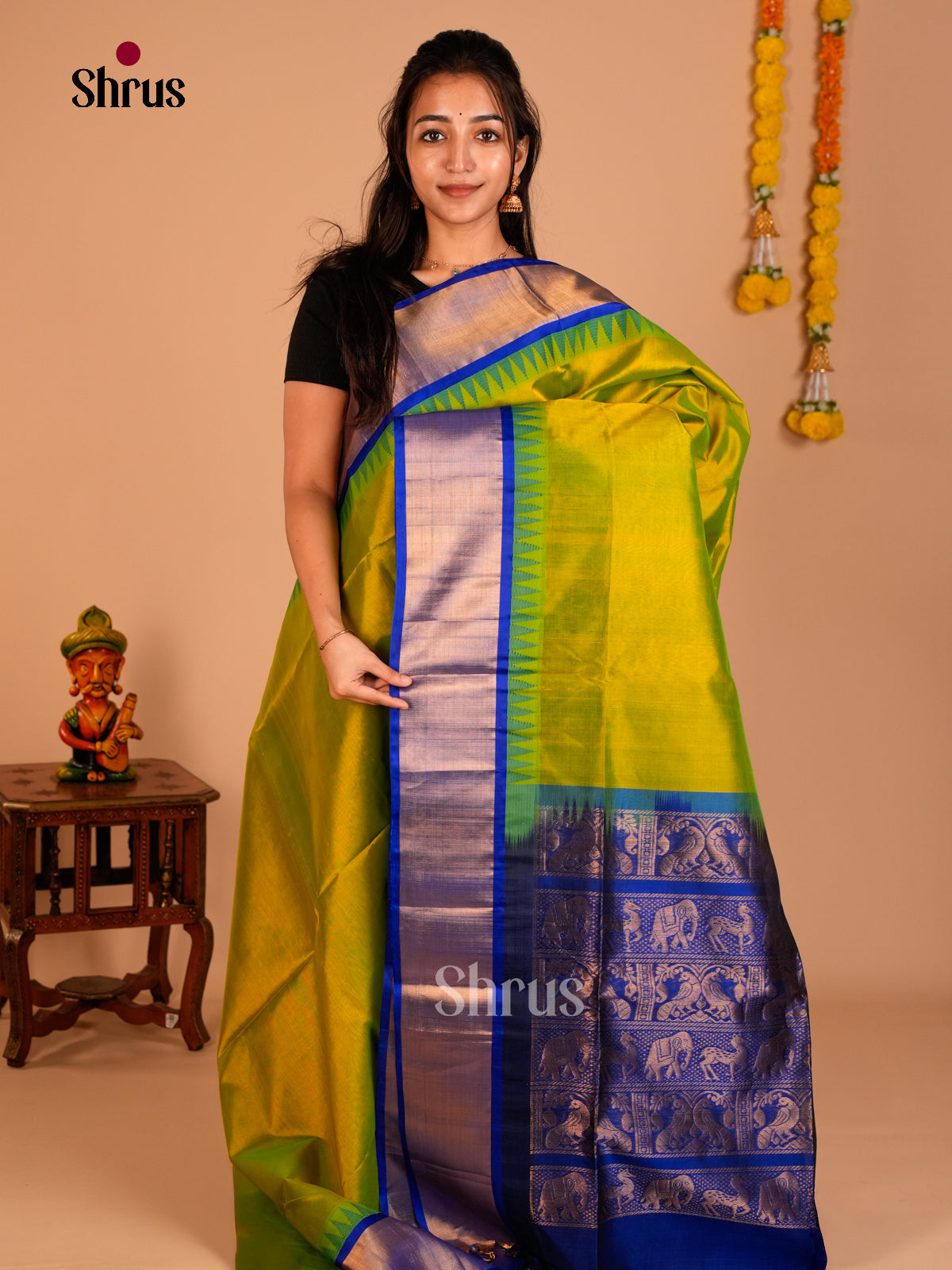 Silk Cotton Saree - ECS05011 - Shop on Shrus.com
