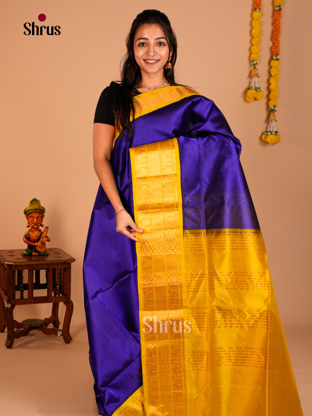 Silk Cotton Saree - ECS05020 - Shop on Shrus.com