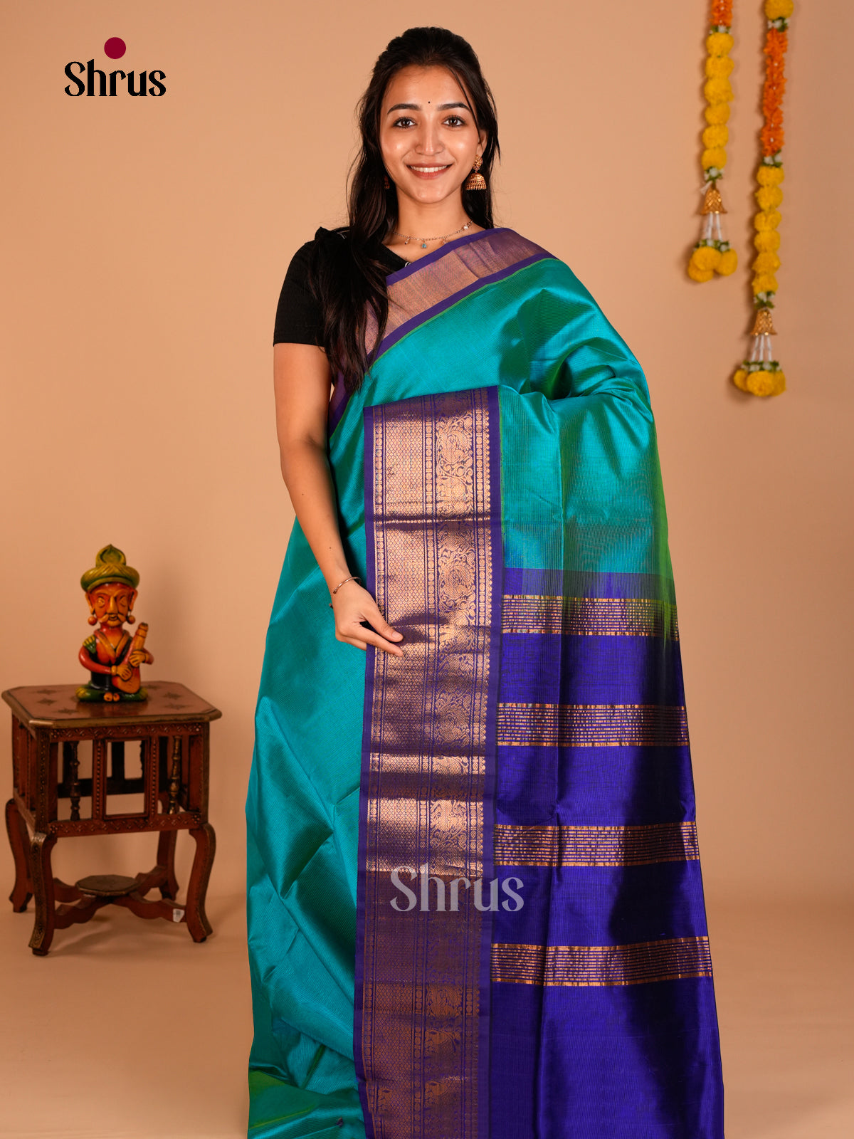 Silk Cotton Saree - ECS05022 - Shop on Shrus.com