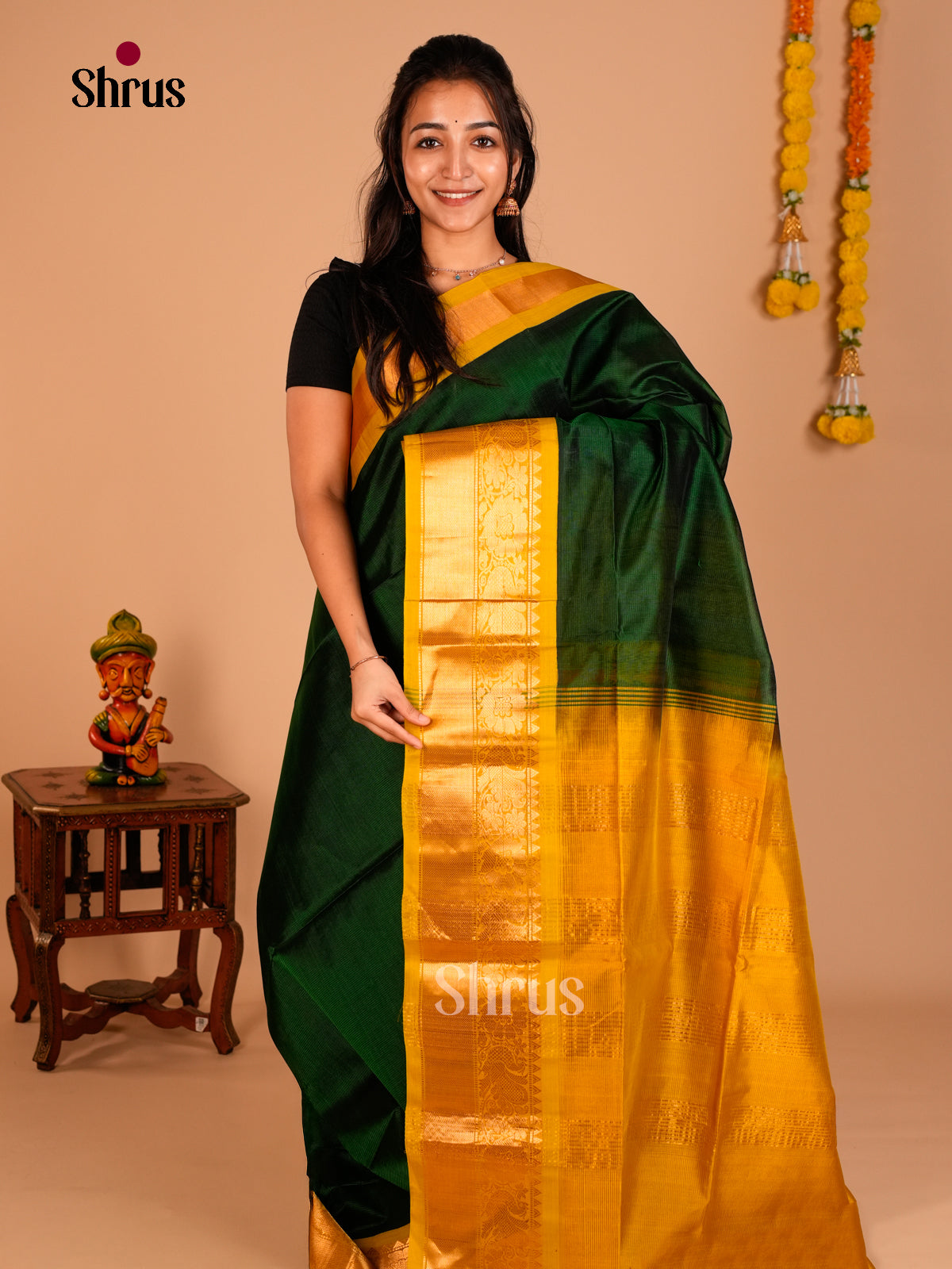 Silk Cotton Saree - ECS05027 - Shop on Shrus.com