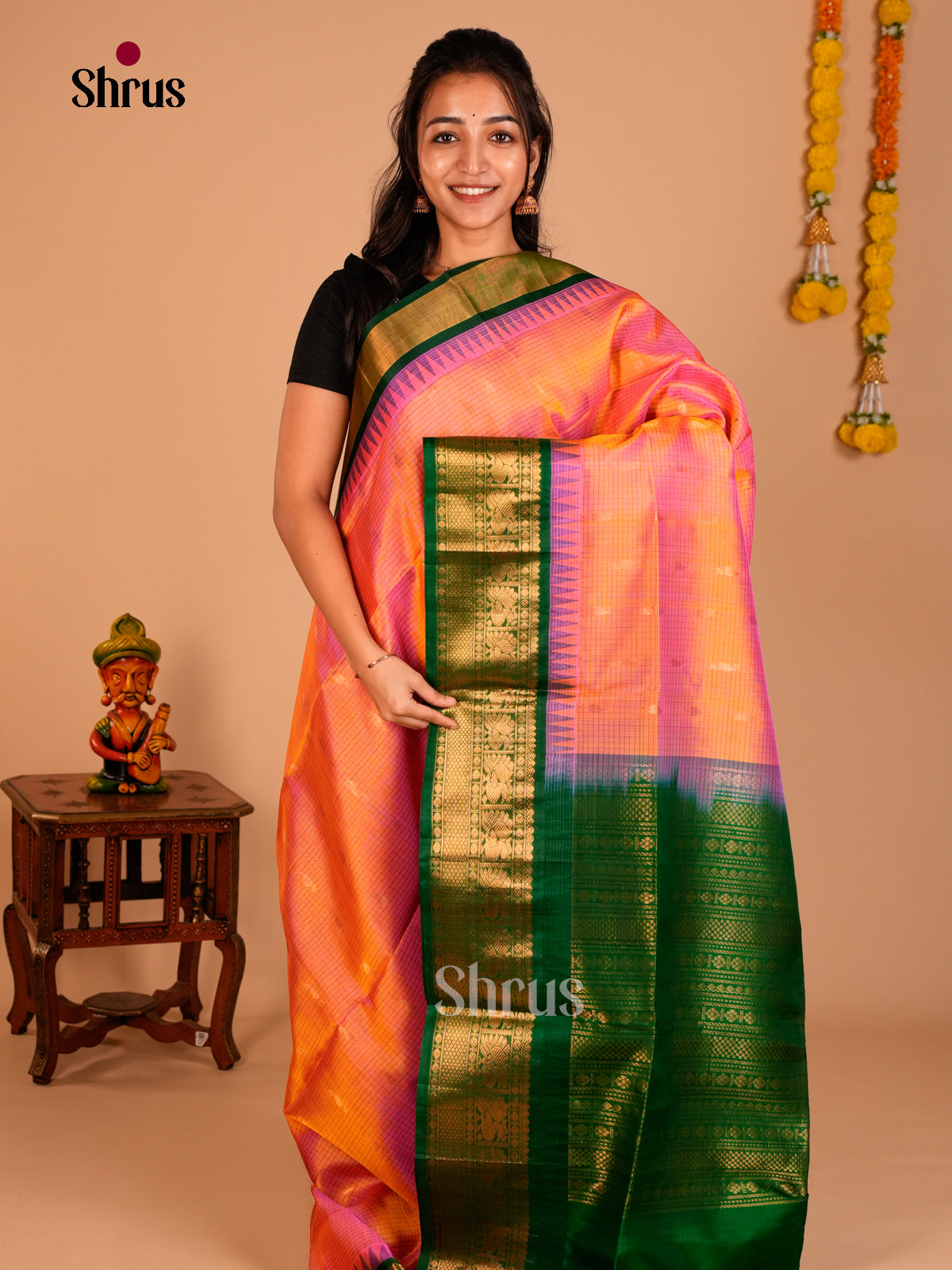 Soft Silk Saree - ECS05033 - Shop on Shrus.com