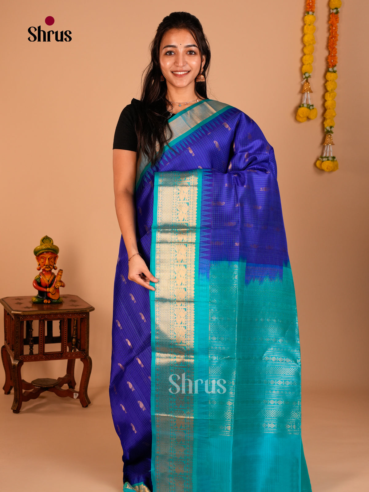 Soft Silk Saree - ECS05036 - Shop on Shrus.com