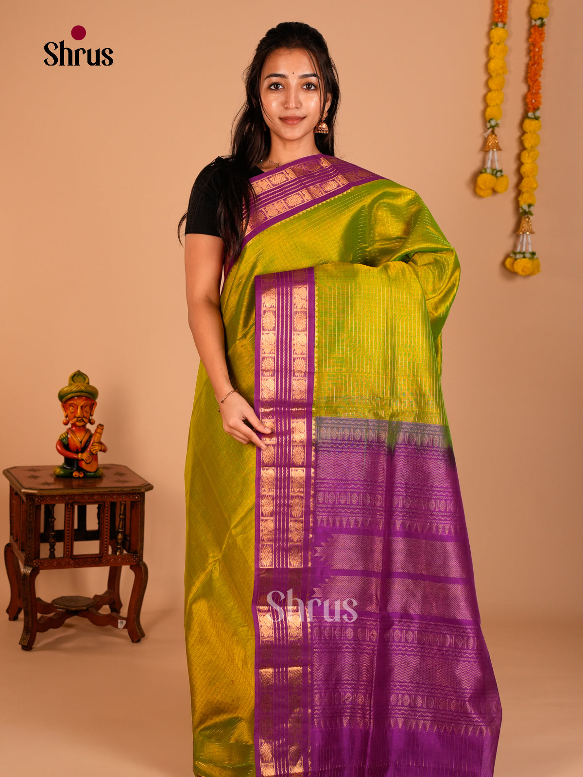 Silk Cotton Saree - ECS05038 - Shop on Shrus.com